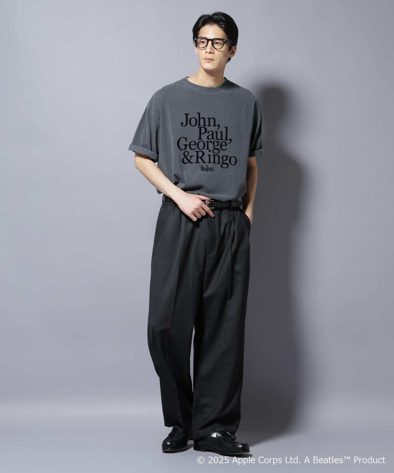 別注GOOD ROCK SPEED BEATLES フロッキープリントTシャツ 6685224211