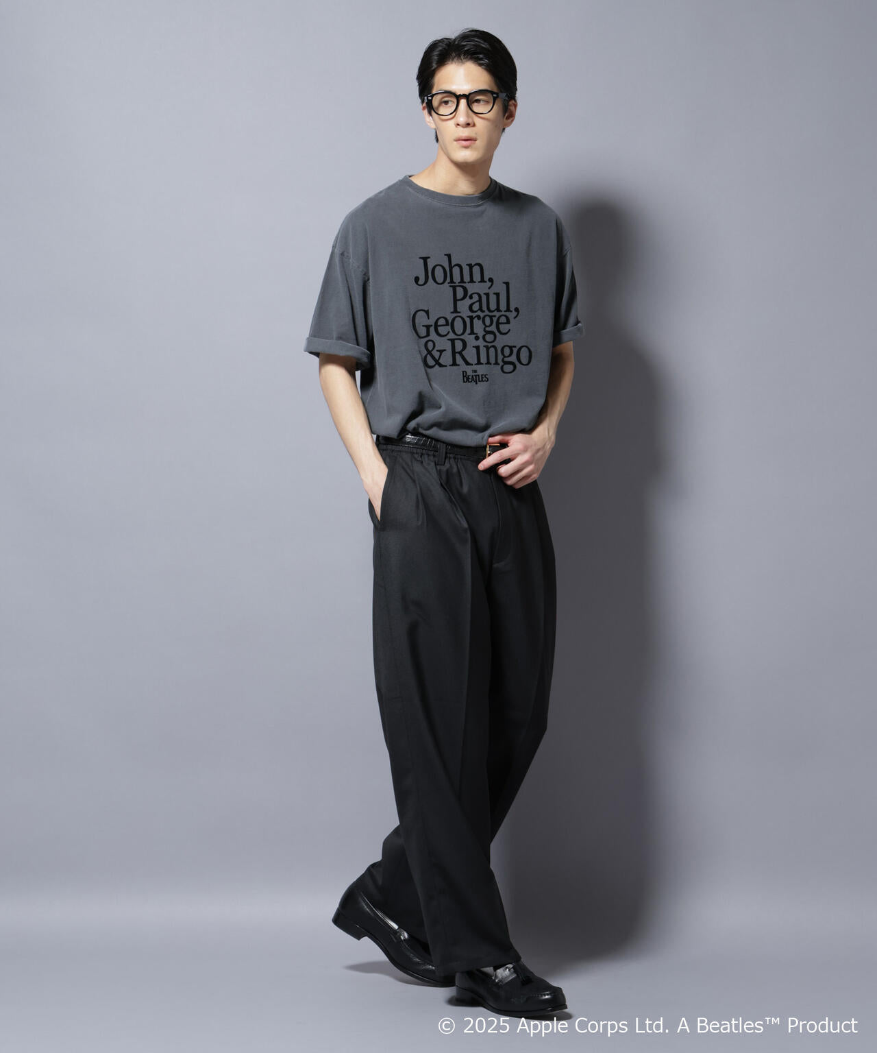 別注GOOD ROCK SPEED BEATLES フロッキープリントTシャツ 6685224211