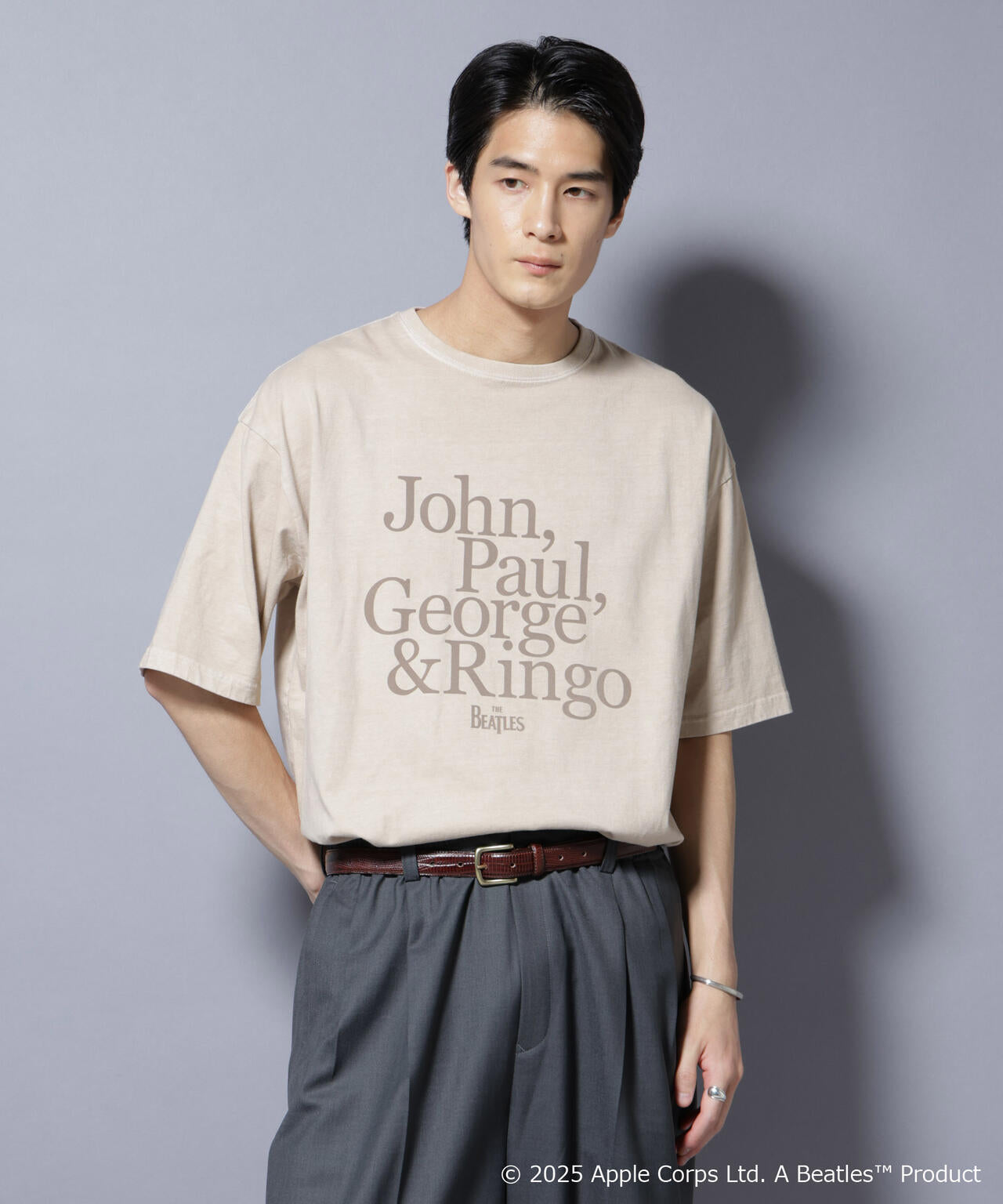 別注GOOD ROCK SPEED BEATLES フロッキープリントTシャツ 6685224211