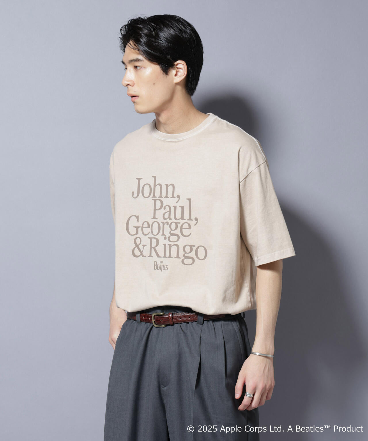 別注GOOD ROCK SPEED BEATLES フロッキープリントTシャツ 6685224211