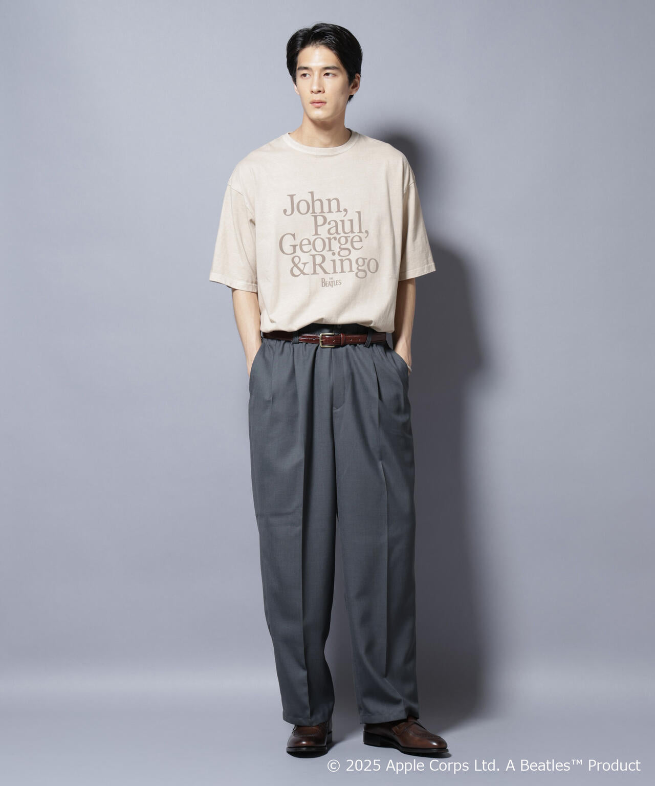 別注GOOD ROCK SPEED BEATLES フロッキープリントTシャツ 6685224211