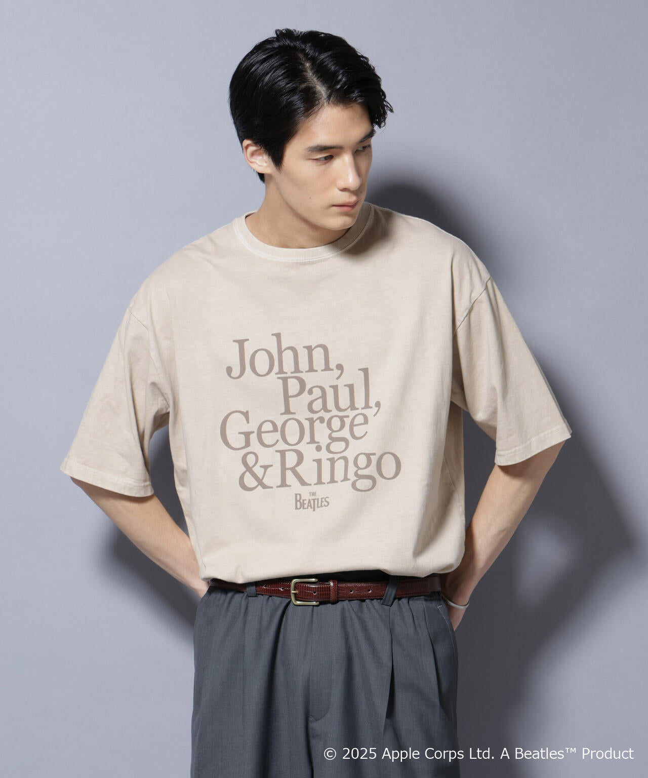 別注GOOD ROCK SPEED BEATLES フロッキープリントTシャツ 6685224211