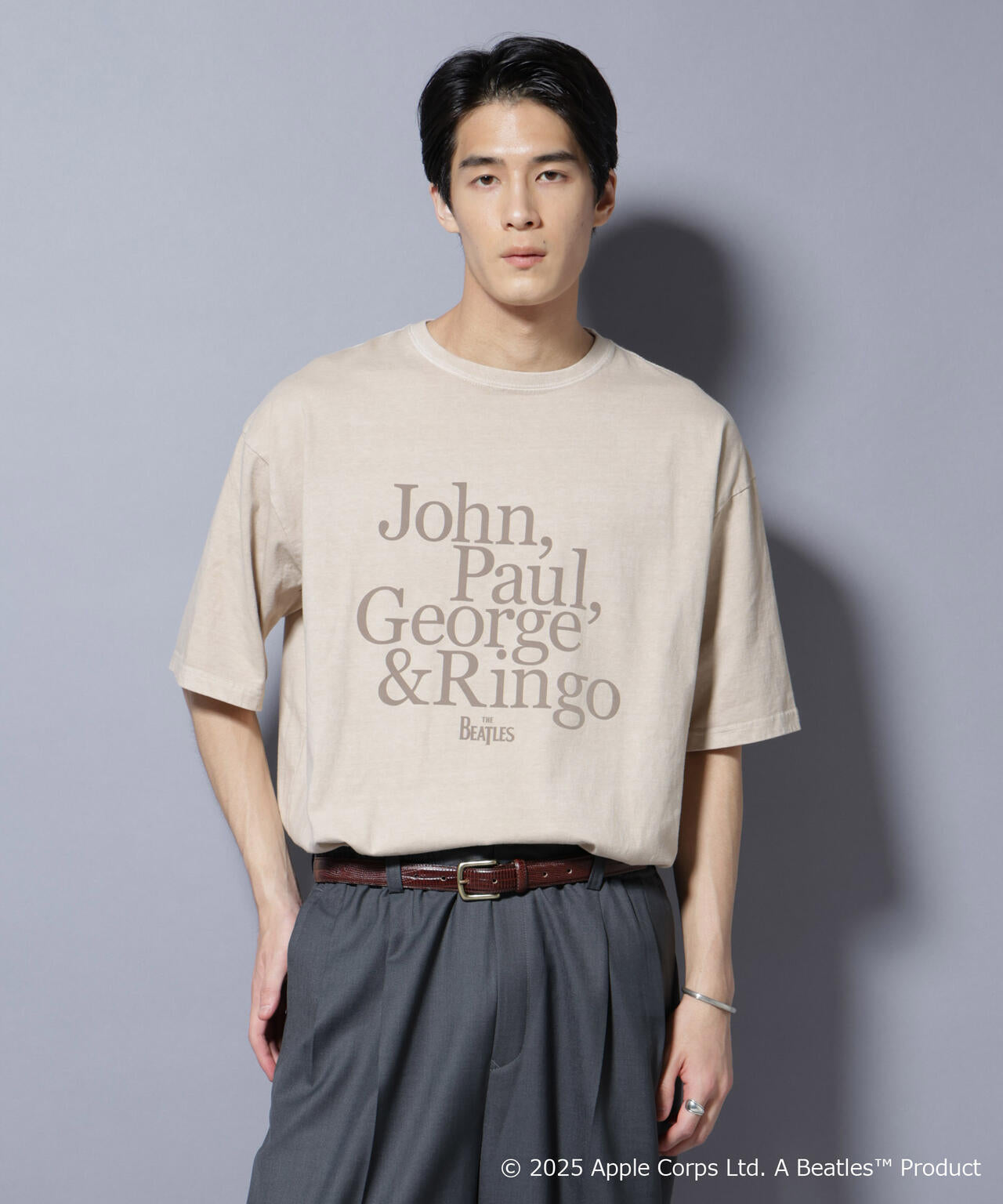 別注GOOD ROCK SPEED BEATLES フロッキープリントTシャツ 6685224211