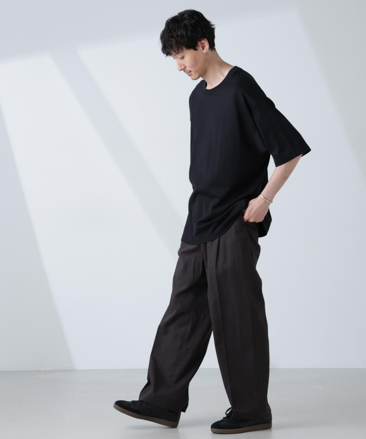 WEB限定/Anti Soaked(R) 汗染み防止 クルーネック ビッグシルエットTシャツ 6685224222