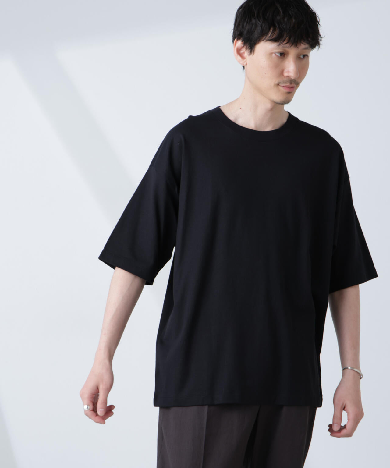 WEB限定/Anti Soaked(R) 汗染み防止 クルーネック ビッグシルエットTシャツ 6685224222