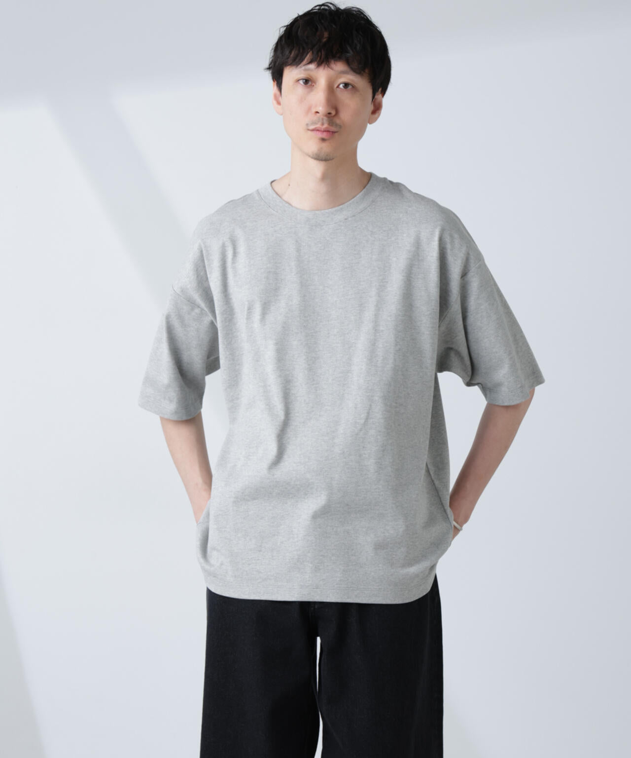 WEB限定/Anti Soaked(R) 汗染み防止 クルーネック ビッグシルエットTシャツ 6685224222