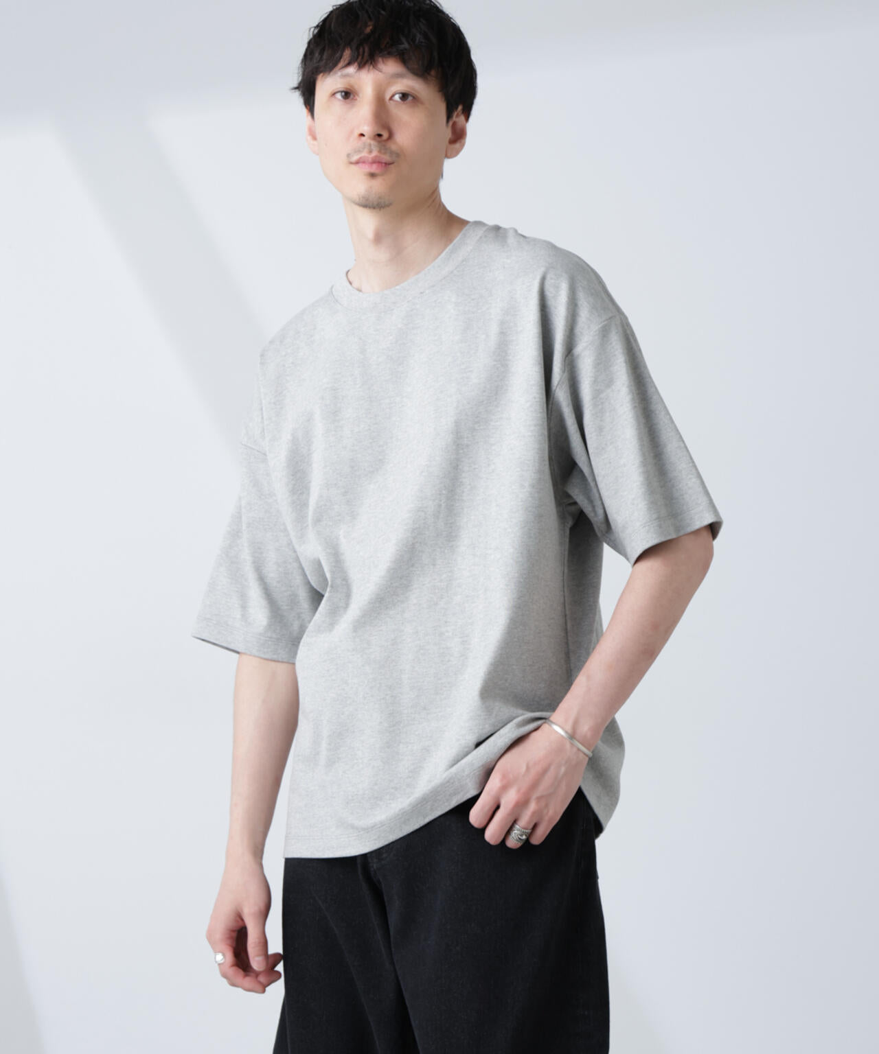 WEB限定/Anti Soaked(R) 汗染み防止 クルーネック ビッグシルエットTシャツ 6685224222