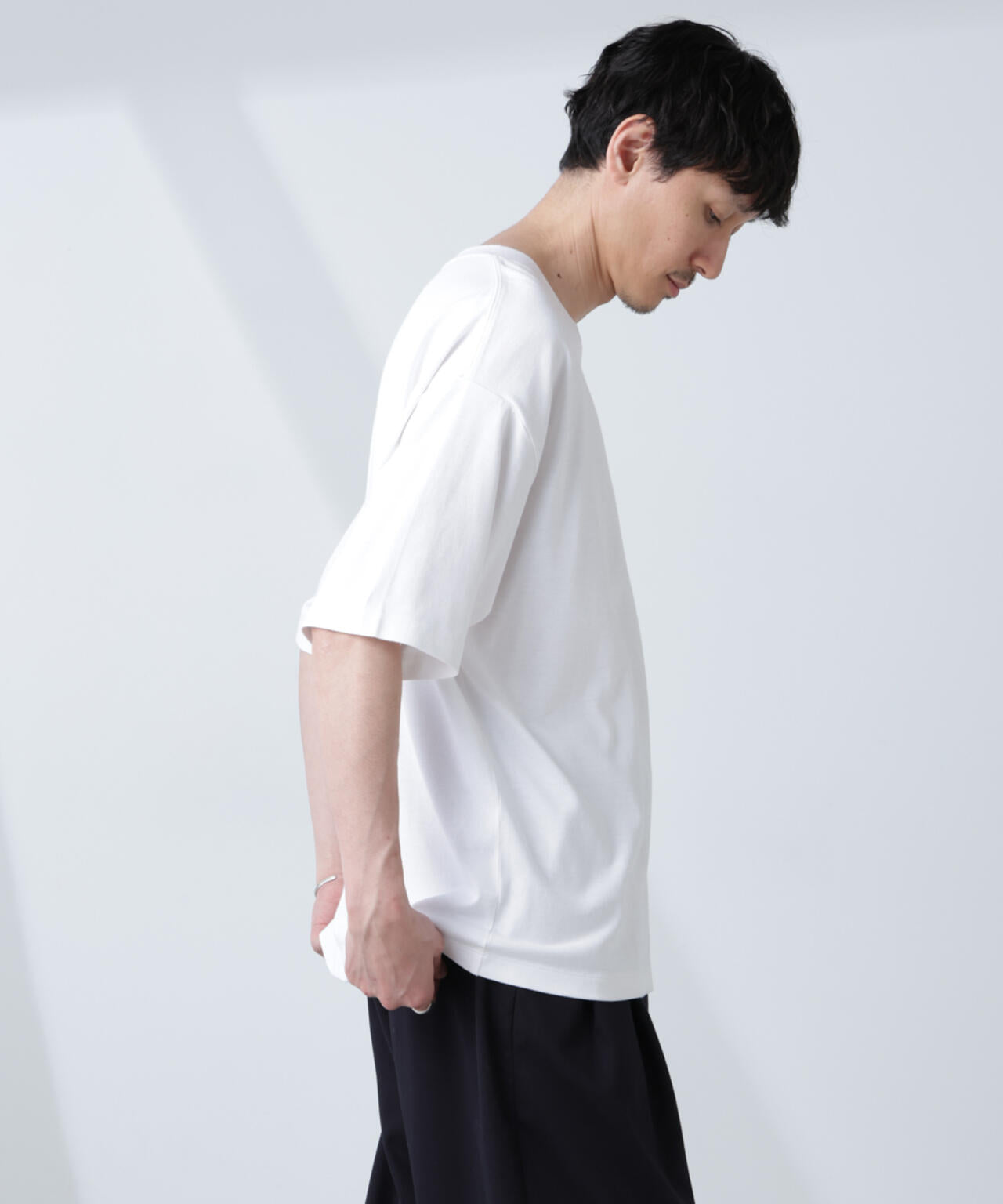 WEB限定/Anti Soaked(R) 汗染み防止 クルーネック ビッグシルエットTシャツ 6685224222