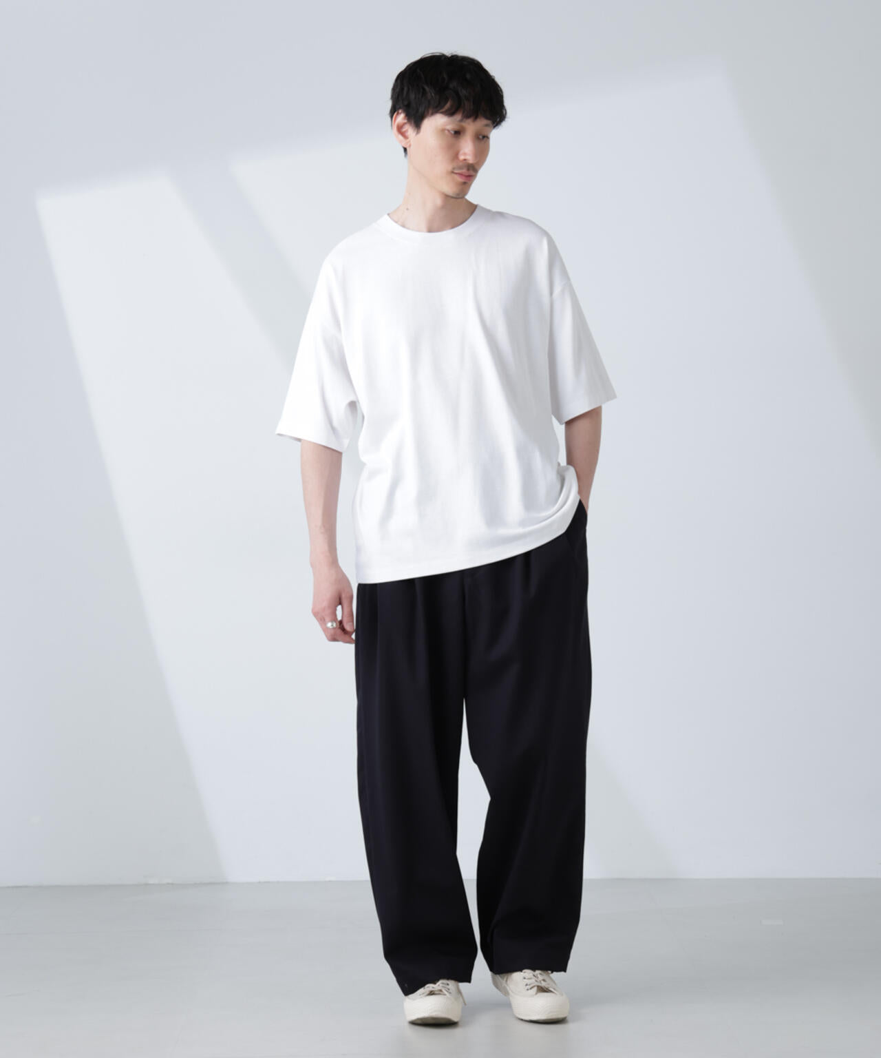 WEB限定/Anti Soaked(R) 汗染み防止 クルーネック ビッグシルエットTシャツ 6685224222