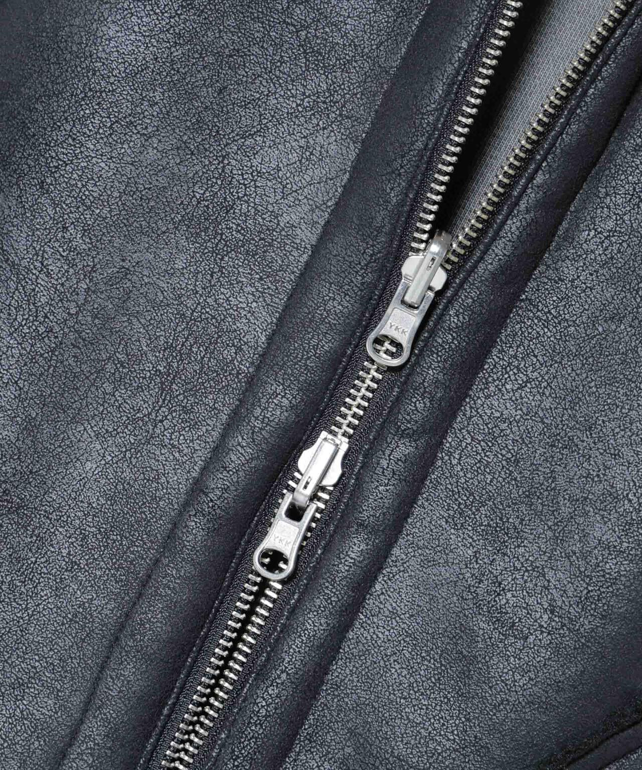 クラックフェイクムートンリバーシブルベスト 6685225203