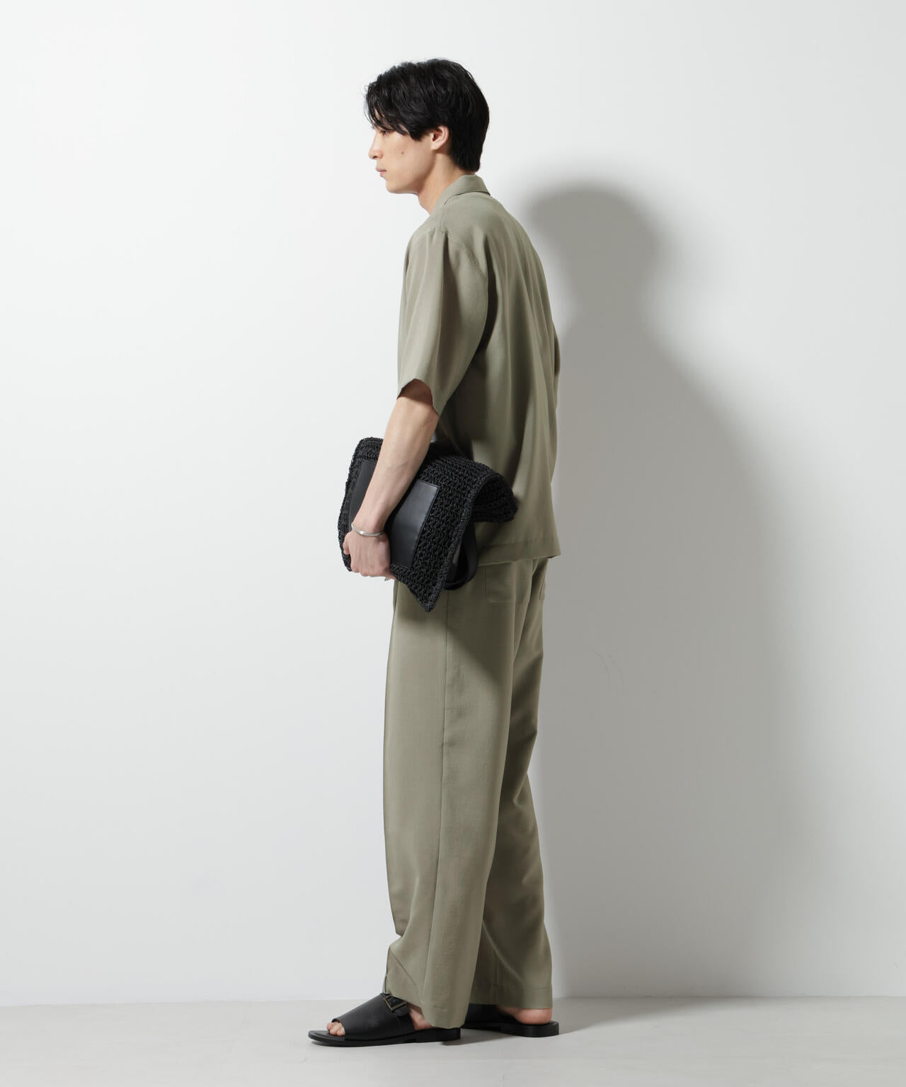 メランジドライイージーテーパードパンツ(セットアップ可) 6685227202