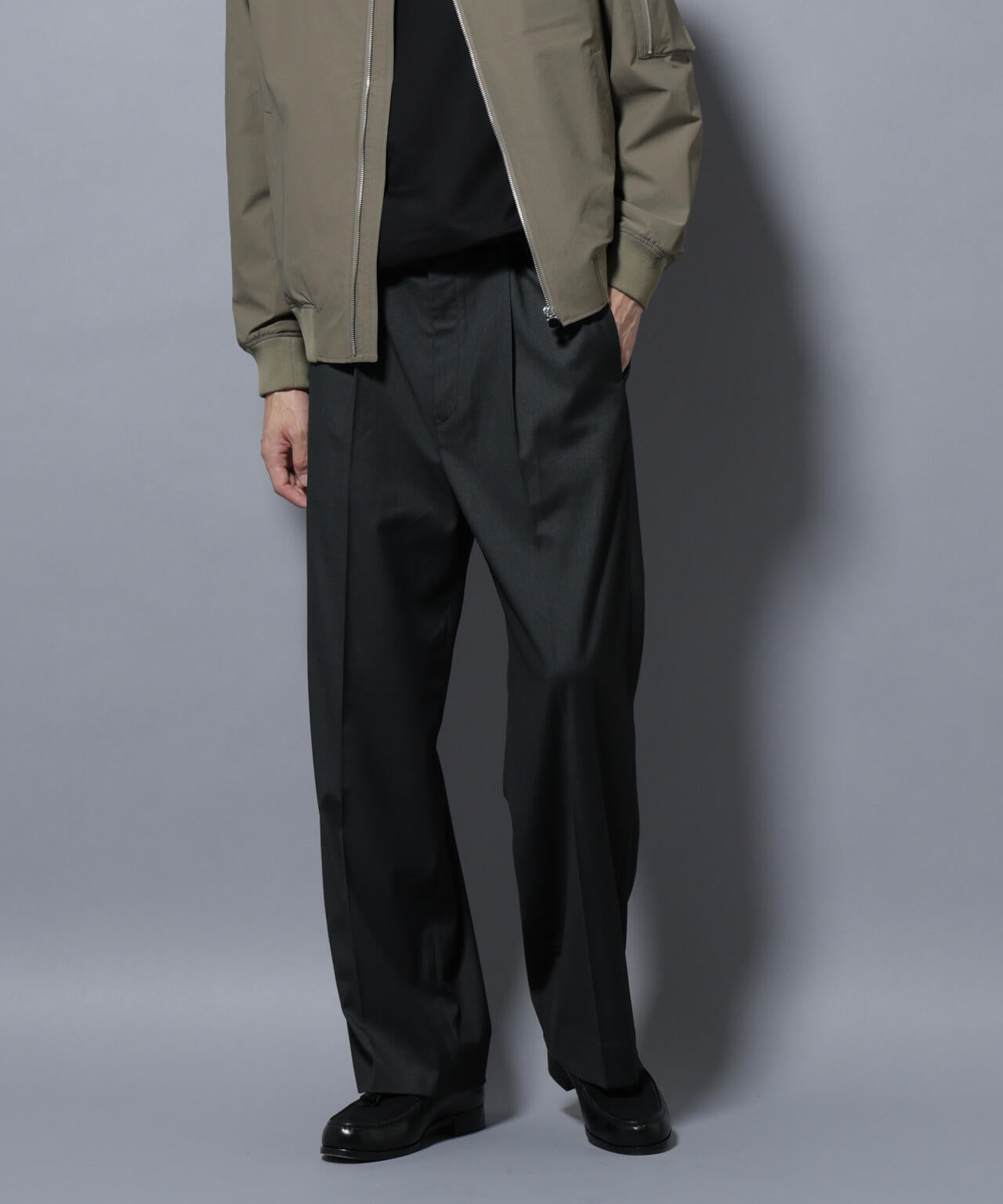 DELEGANTEエアリーサキソニー/CHK/ST ストレートFITパンツ(セットアップ可) 6685227205