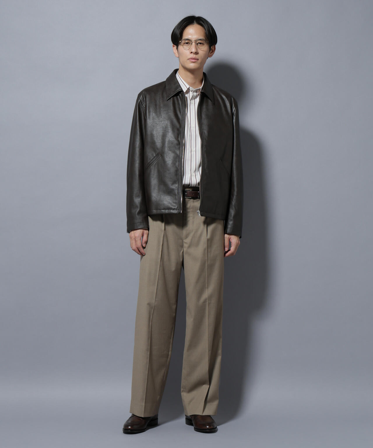 DELEGANTEエアリーサキソニー/CHK/ST ストレートFITパンツ(セットアップ可) 6685227205