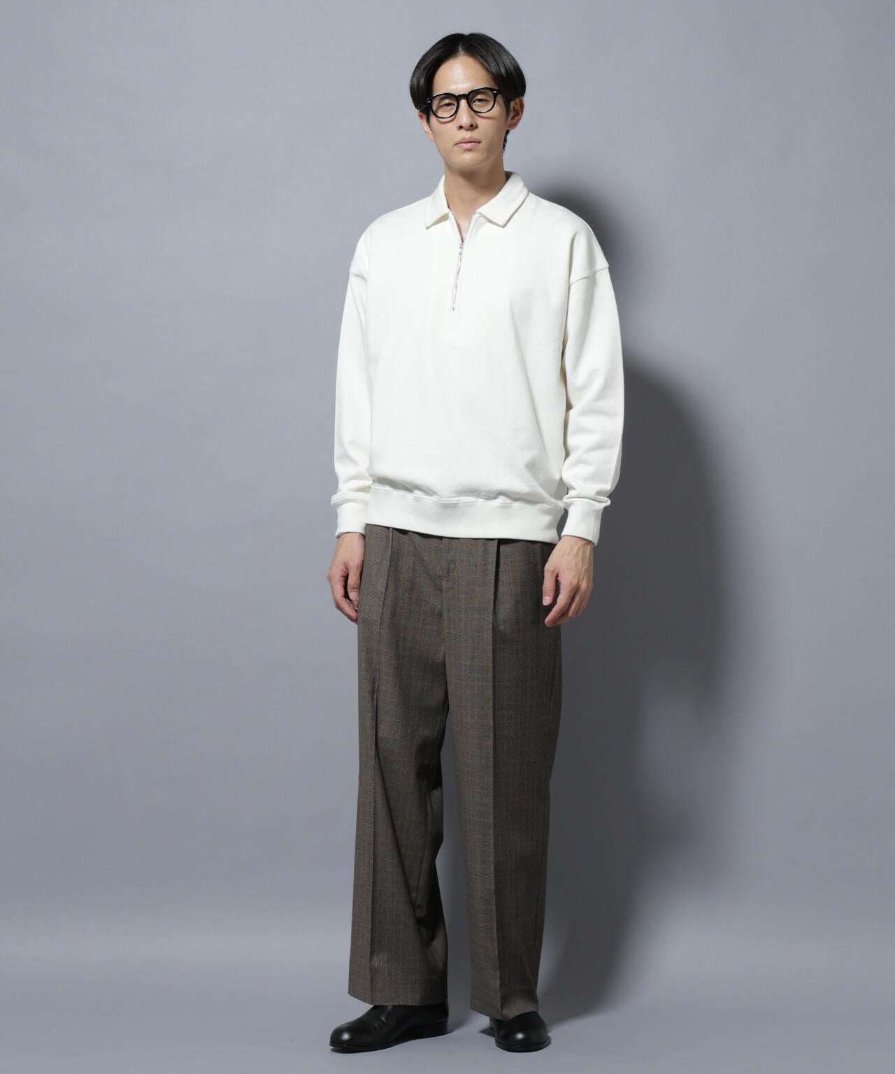 DELEGANTEエアリーサキソニー/CHK/ST ストレートFITパンツ(セットアップ可) 6685227205