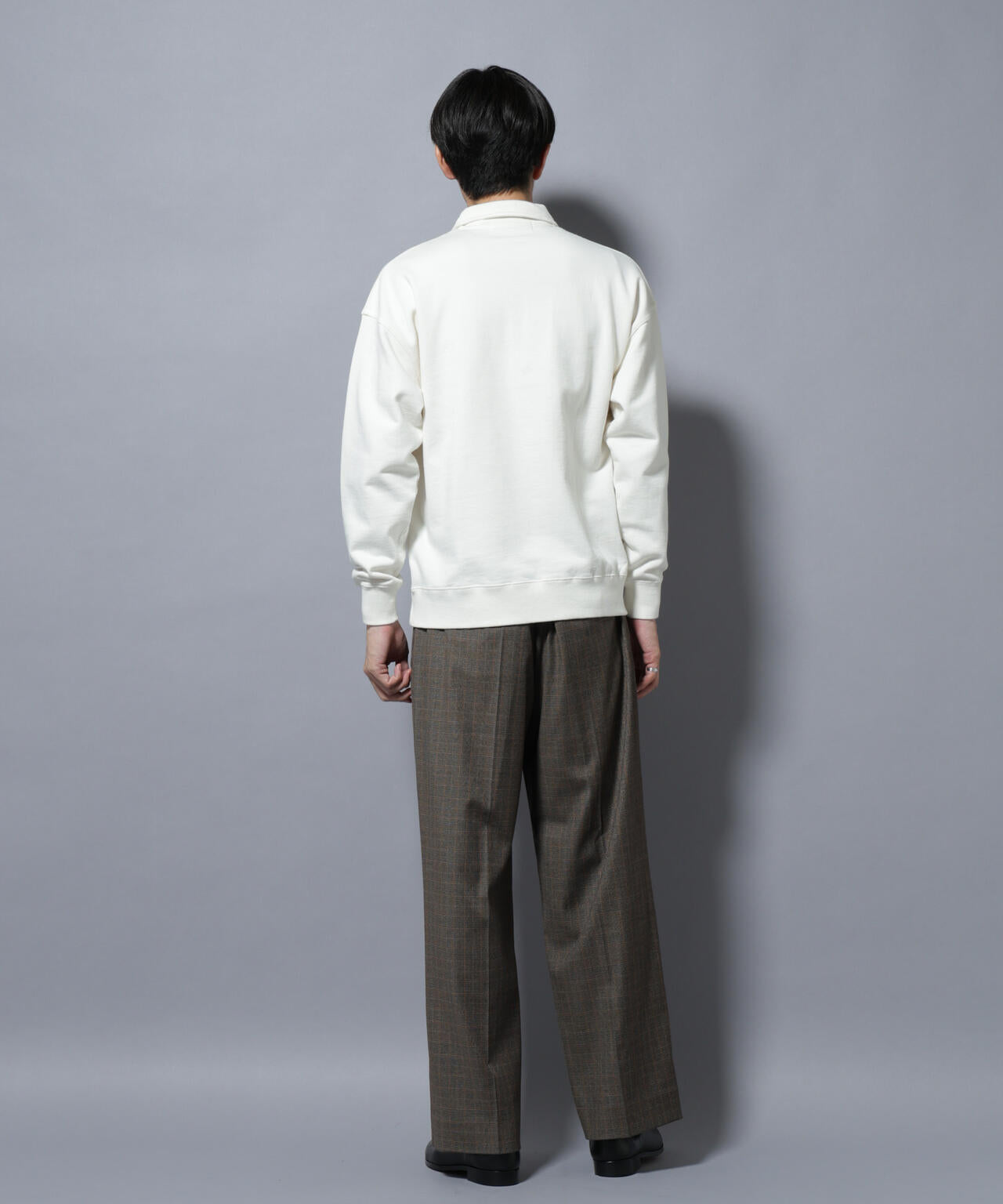 DELEGANTEエアリーサキソニー/CHK/ST ストレートFITパンツ(セットアップ可) 6685227205