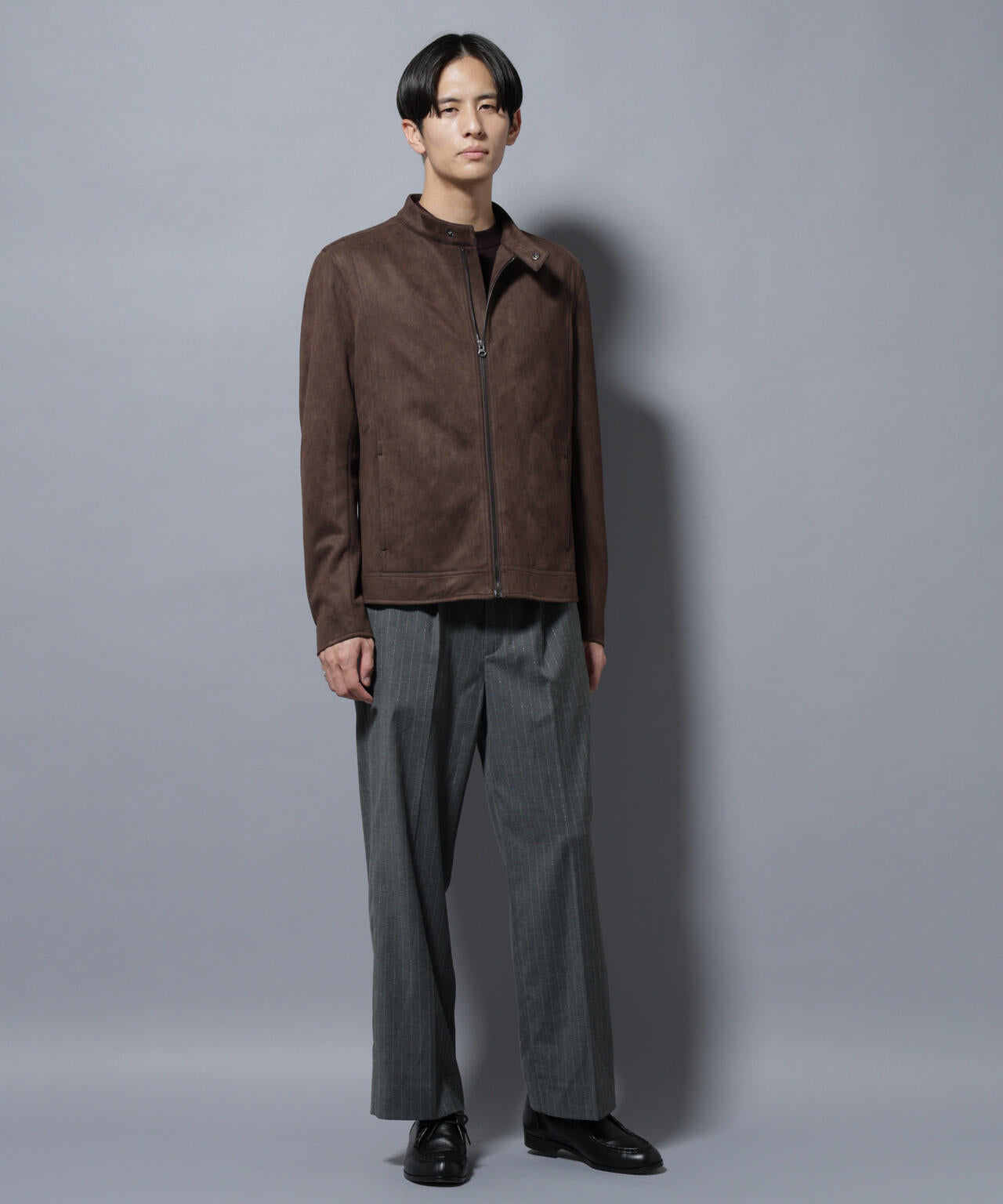 DELEGANTEエアリーサキソニー/CHK/ST ストレートFITパンツ(セットアップ可) 6685227205