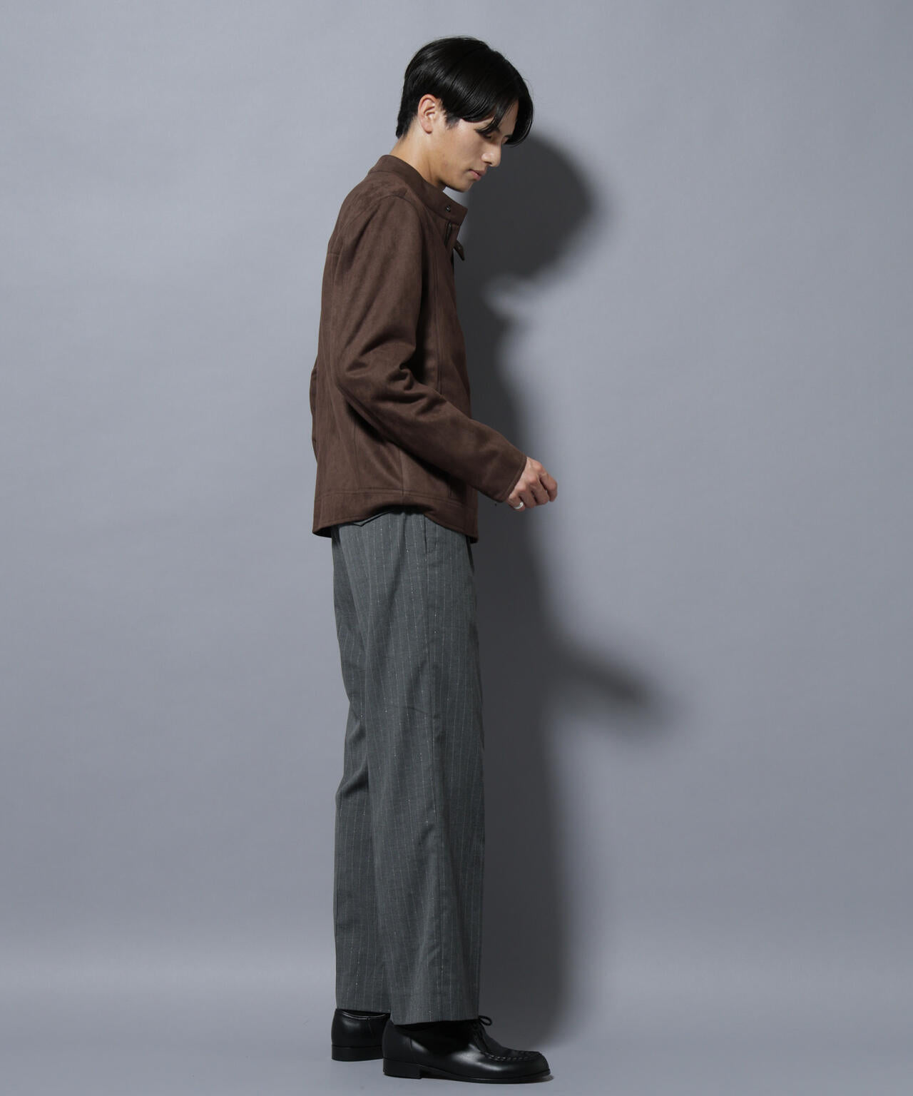 DELEGANTEエアリーサキソニー/CHK/ST ストレートFITパンツ(セットアップ可) 6685227205