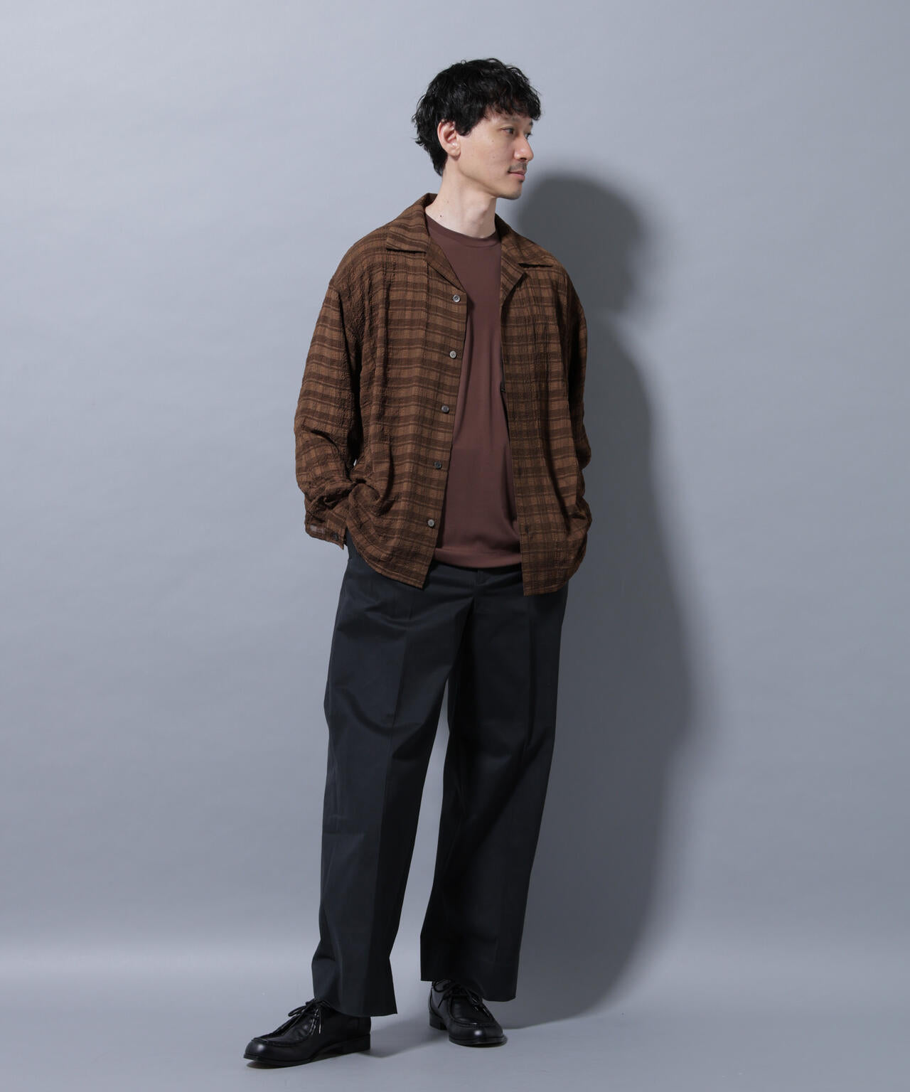 ピーチサテン ストレートフィット トラウザーズ 6685227209