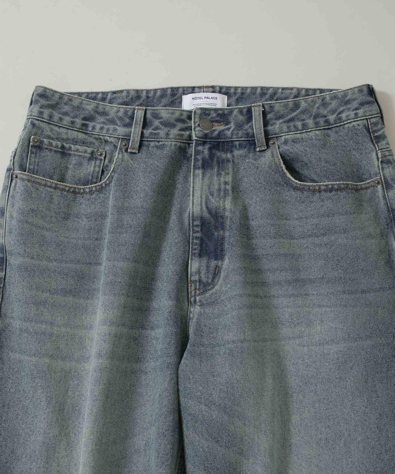 「HOTEL PALACE」 フェードデニム ルーズシルエットパンツ 6685227213