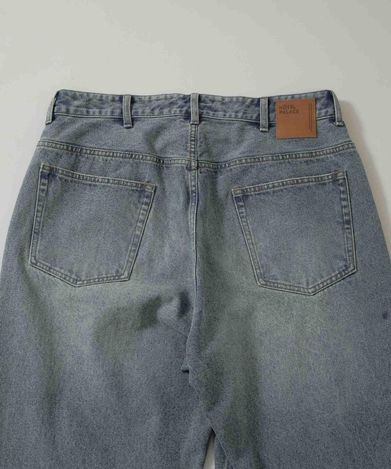 「HOTEL PALACE」 フェードデニム ルーズシルエットパンツ 6685227213