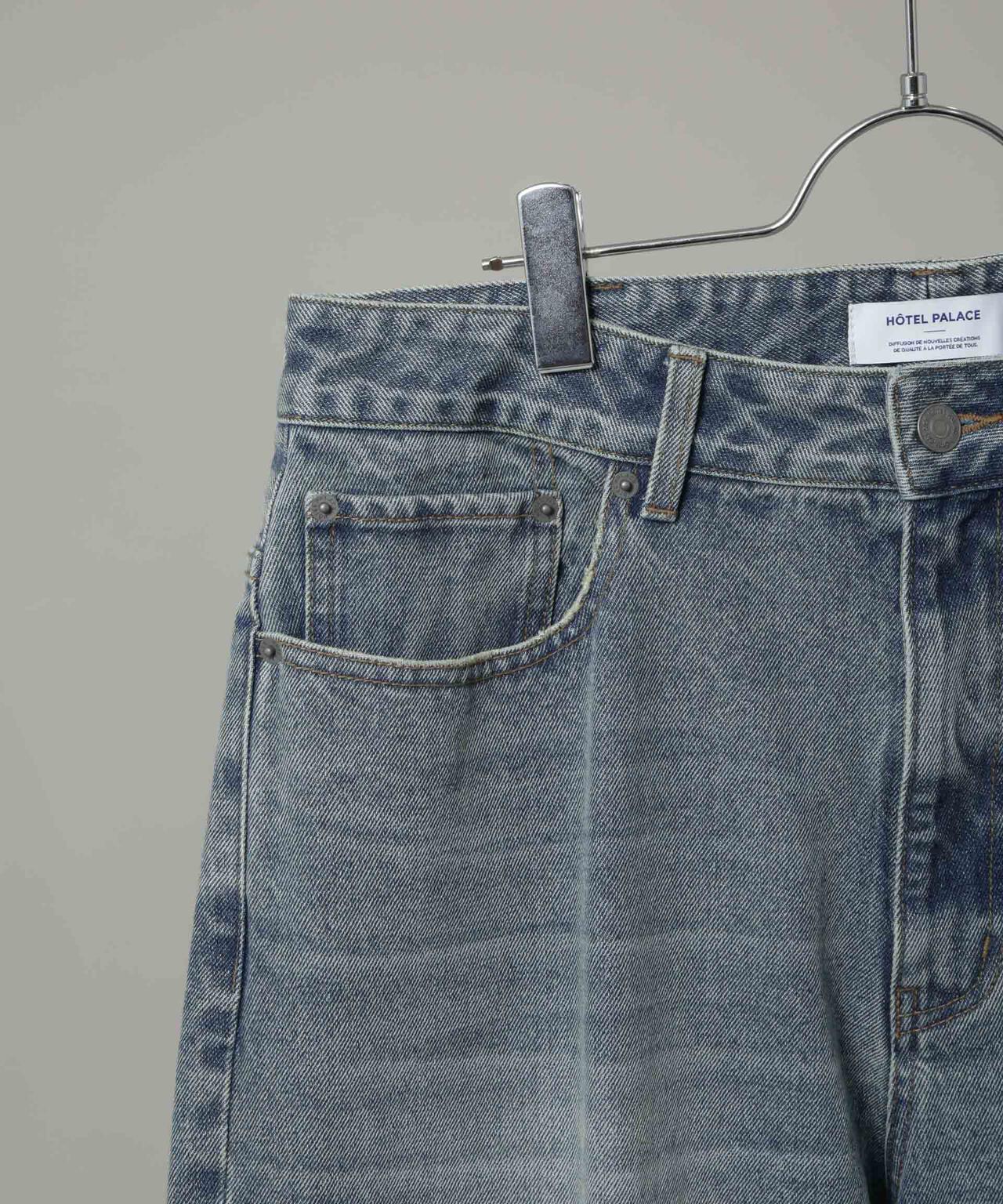 「HOTEL PALACE」 フェードデニム ルーズシルエットパンツ 6685227213