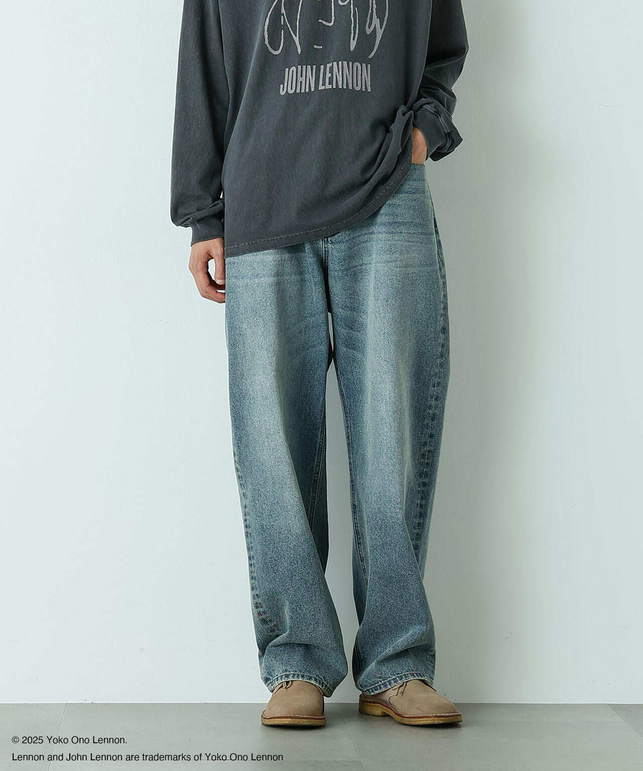 「HOTEL PALACE」 フェードデニム ルーズシルエットパンツ 6685227213