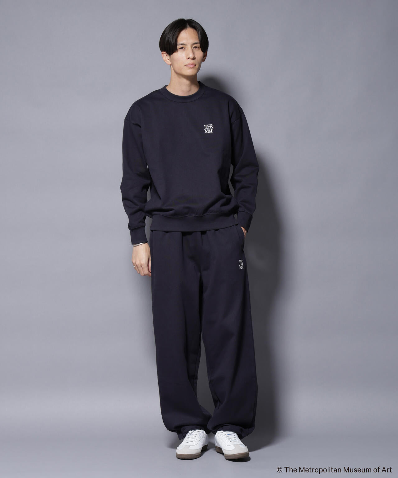 「The Met」ロゴ刺繍 2WAYワイドスウェットパンツ(セットアップ可) 6685227229