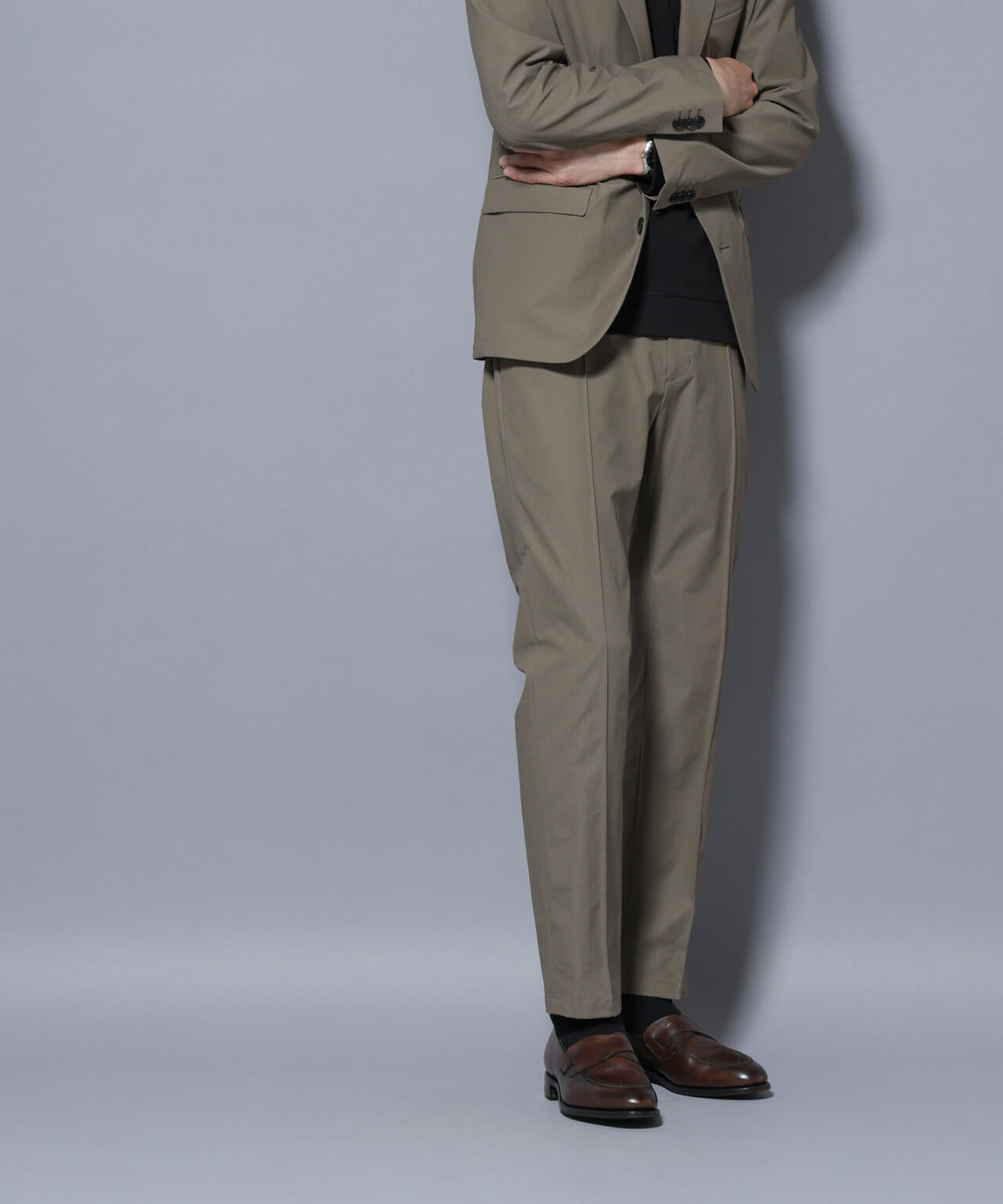 「N TROUSERS BASIC」TEXBRID(R) ツイルパンツ/ストレッチ・撥水(セットアップ可) 6685229203