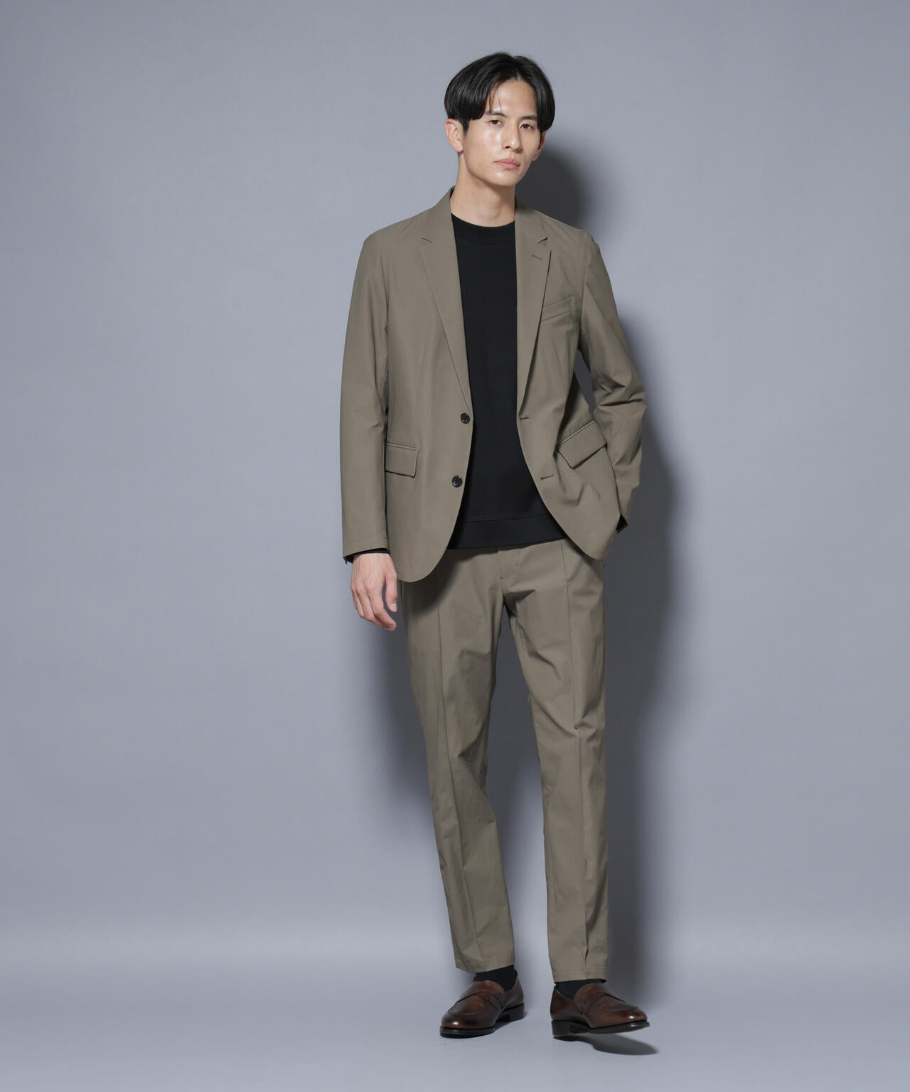 「N TROUSERS BASIC」TEXBRID(R) ツイルパンツ/ストレッチ・撥水(セットアップ可) 6685229203