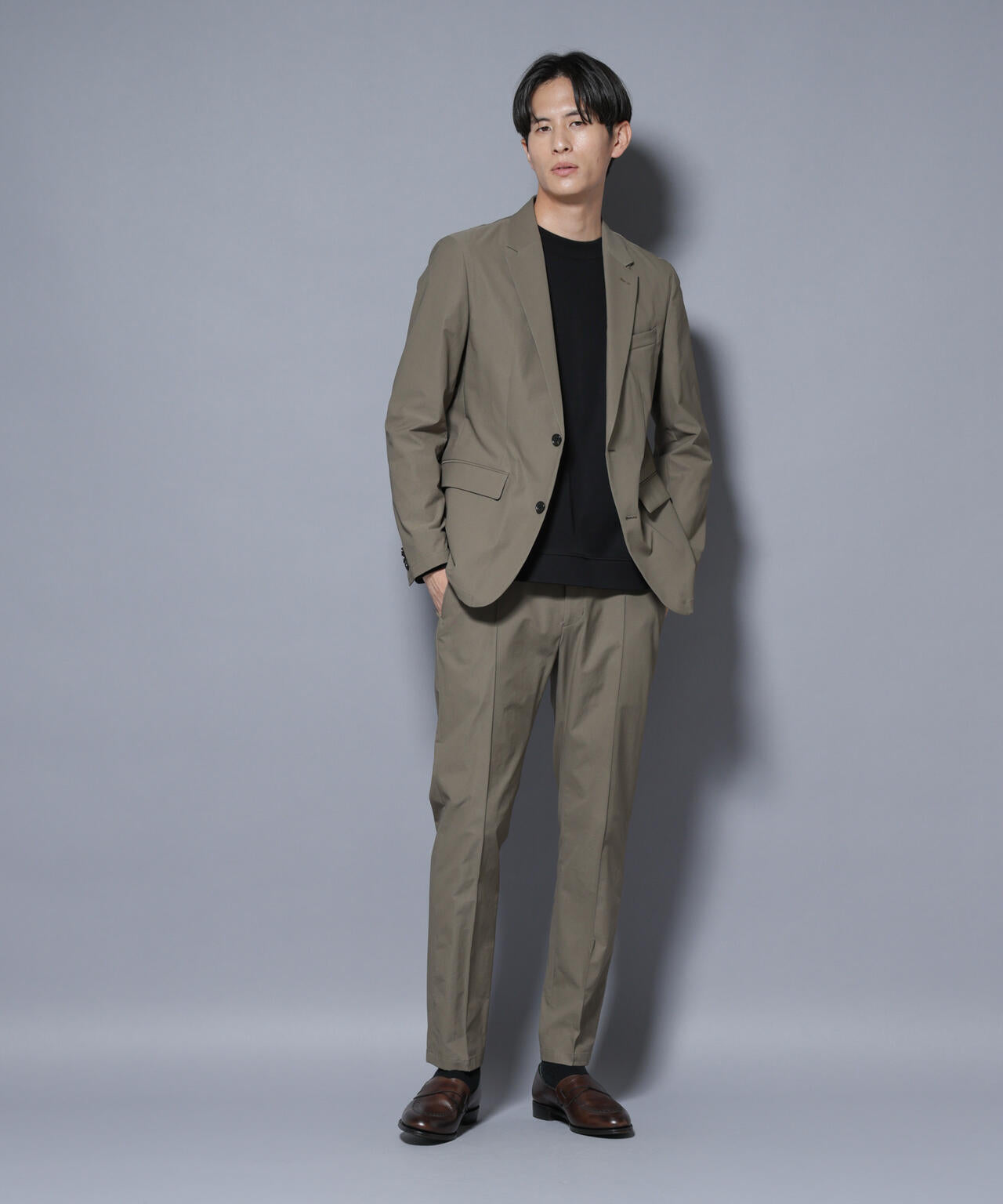 「N TROUSERS BASIC」TEXBRID(R) ツイルパンツ/ストレッチ・撥水(セットアップ可) 6685229203