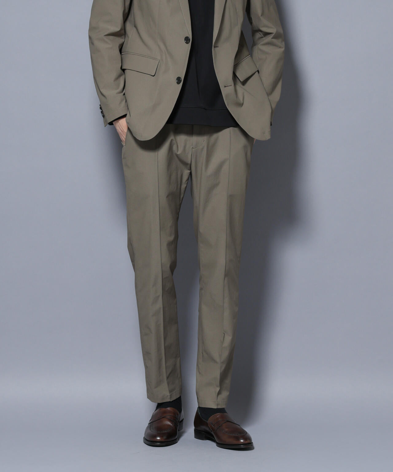 「N TROUSERS BASIC」TEXBRID(R) ツイルパンツ/ストレッチ・撥水(セットアップ可) 6685229203