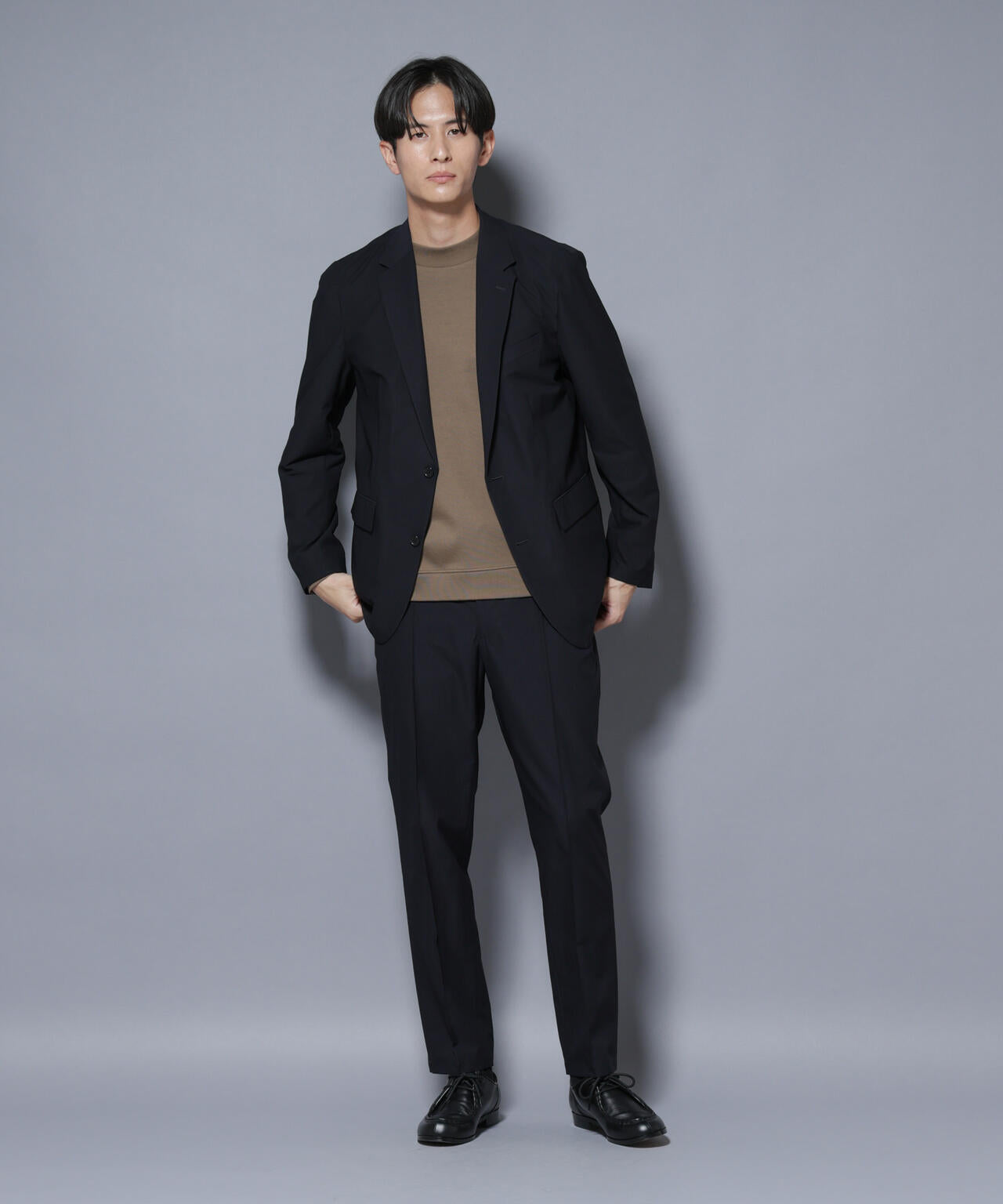 「N TROUSERS BASIC」SizeMoreTEXBRID(R)ストレッチパンツ(セットアップ可) 6685229204