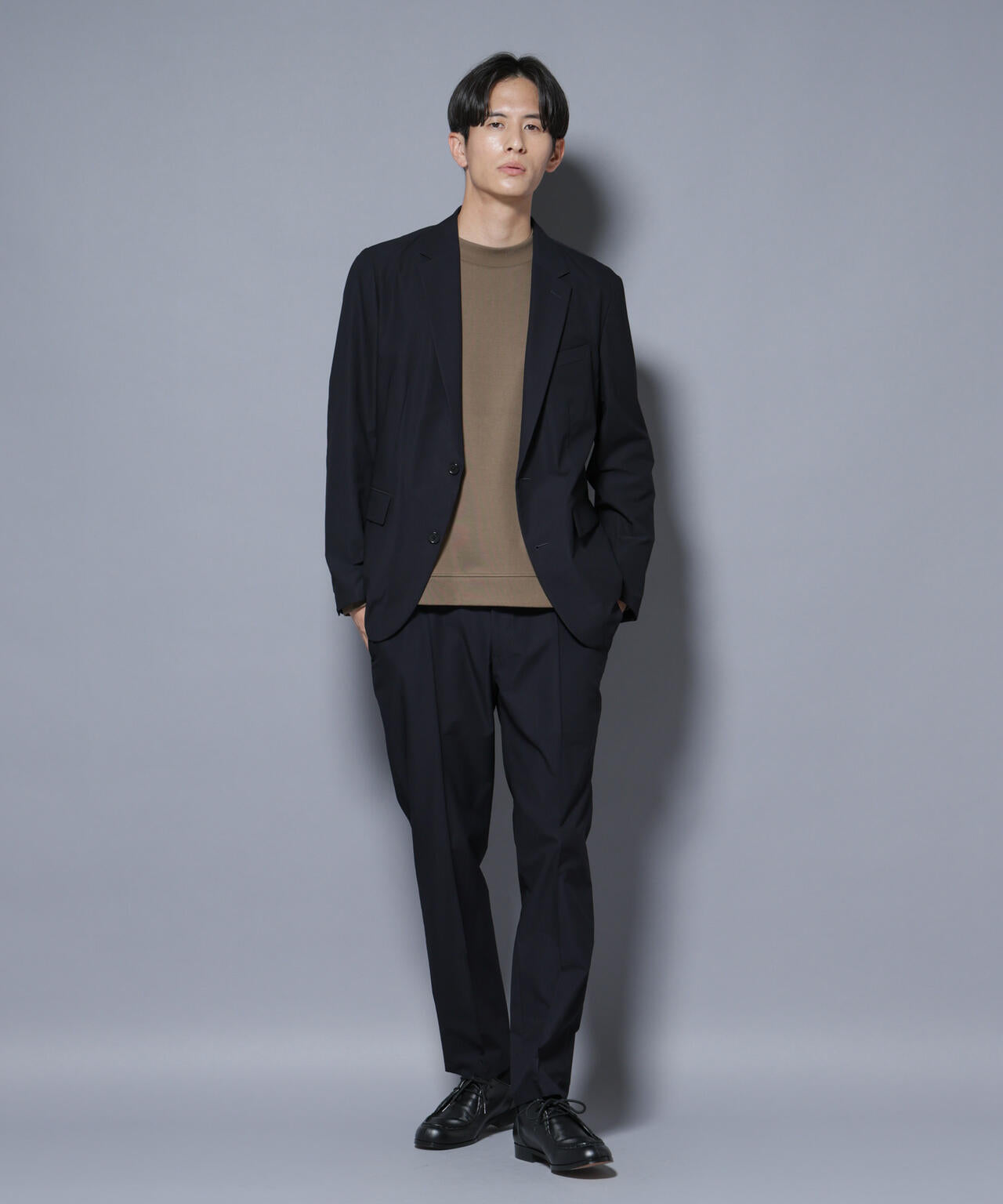 「N TROUSERS BASIC」SizeMoreTEXBRID(R)ストレッチパンツ(セットアップ可) 6685229204