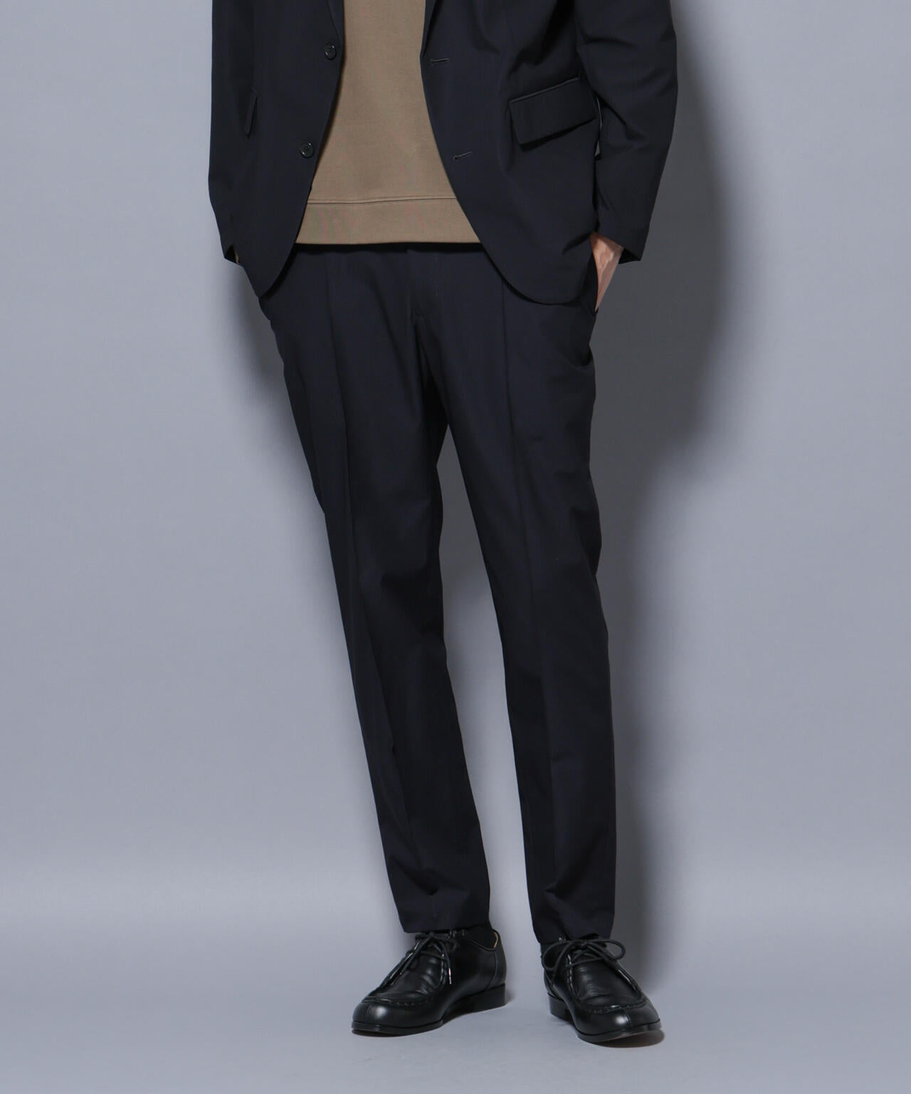 「N TROUSERS BASIC」SizeMoreTEXBRID(R)ストレッチパンツ(セットアップ可) 6685229204