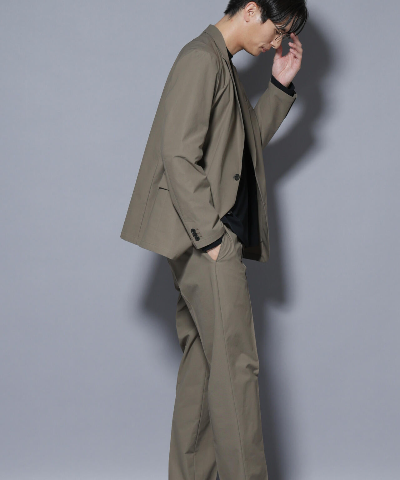 「N TROUSERS BASIC」SizeMoreTEXBRID(R)ストレッチパンツ(セットアップ可) 6685229204