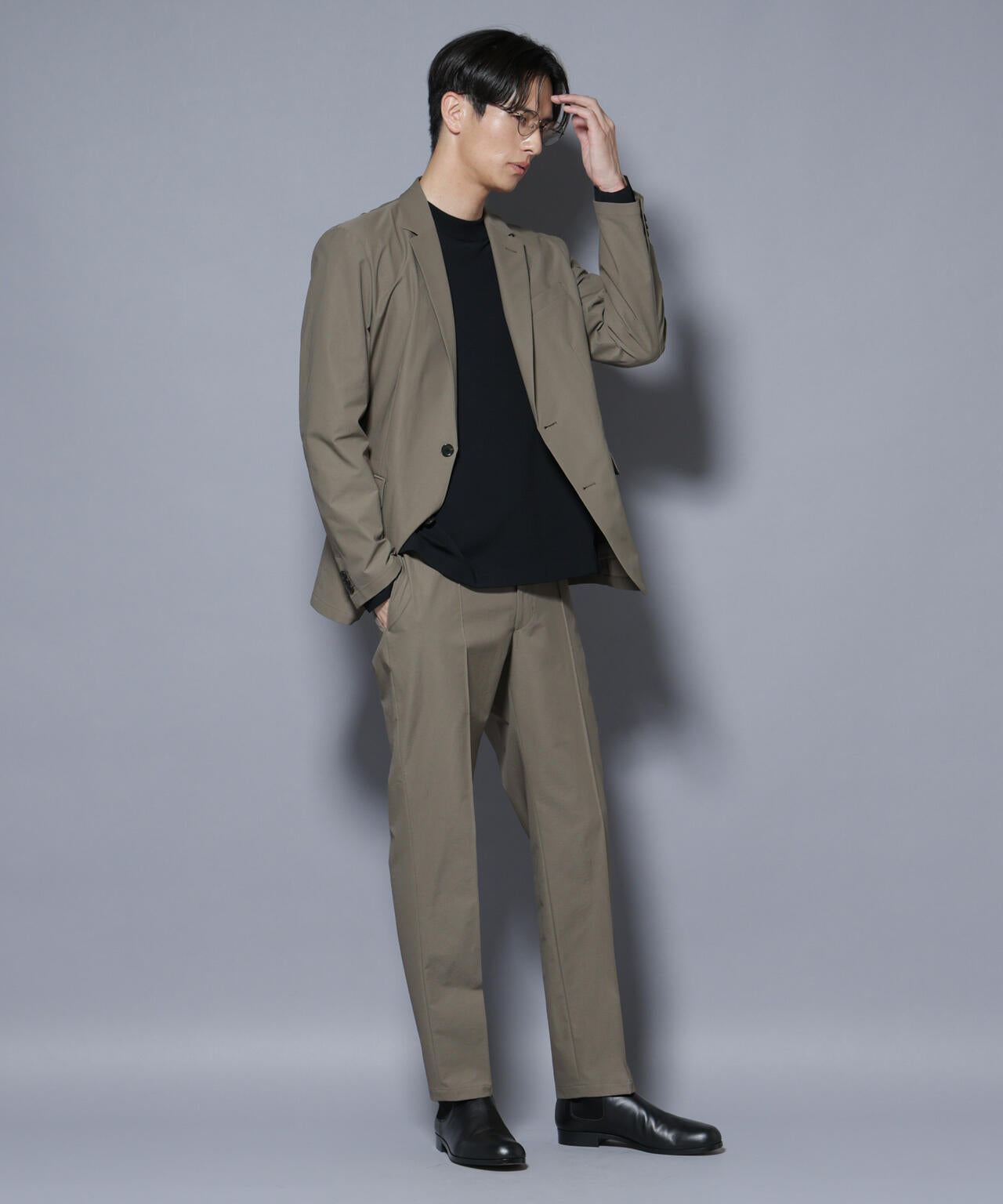 「N TROUSERS BASIC」SizeMoreTEXBRID(R)ストレッチパンツ(セットアップ可) 6685229204