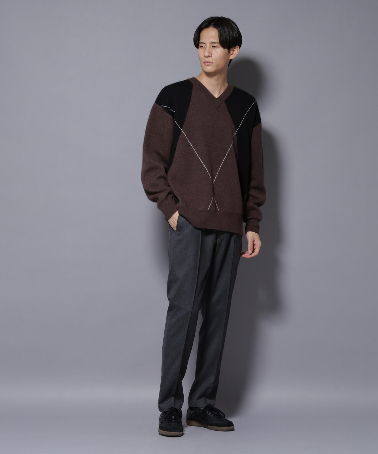 「N TROUSERS PREMIUM」RENU(R)ウール混洗えるサキソニーパンツ(セットアップ可) 6685229206