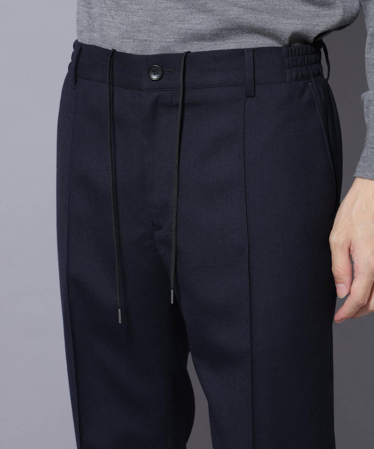 「N TROUSERS PREMIUM」RENU(R)ウール混洗えるサキソニーパンツ(セットアップ可) 6685229206