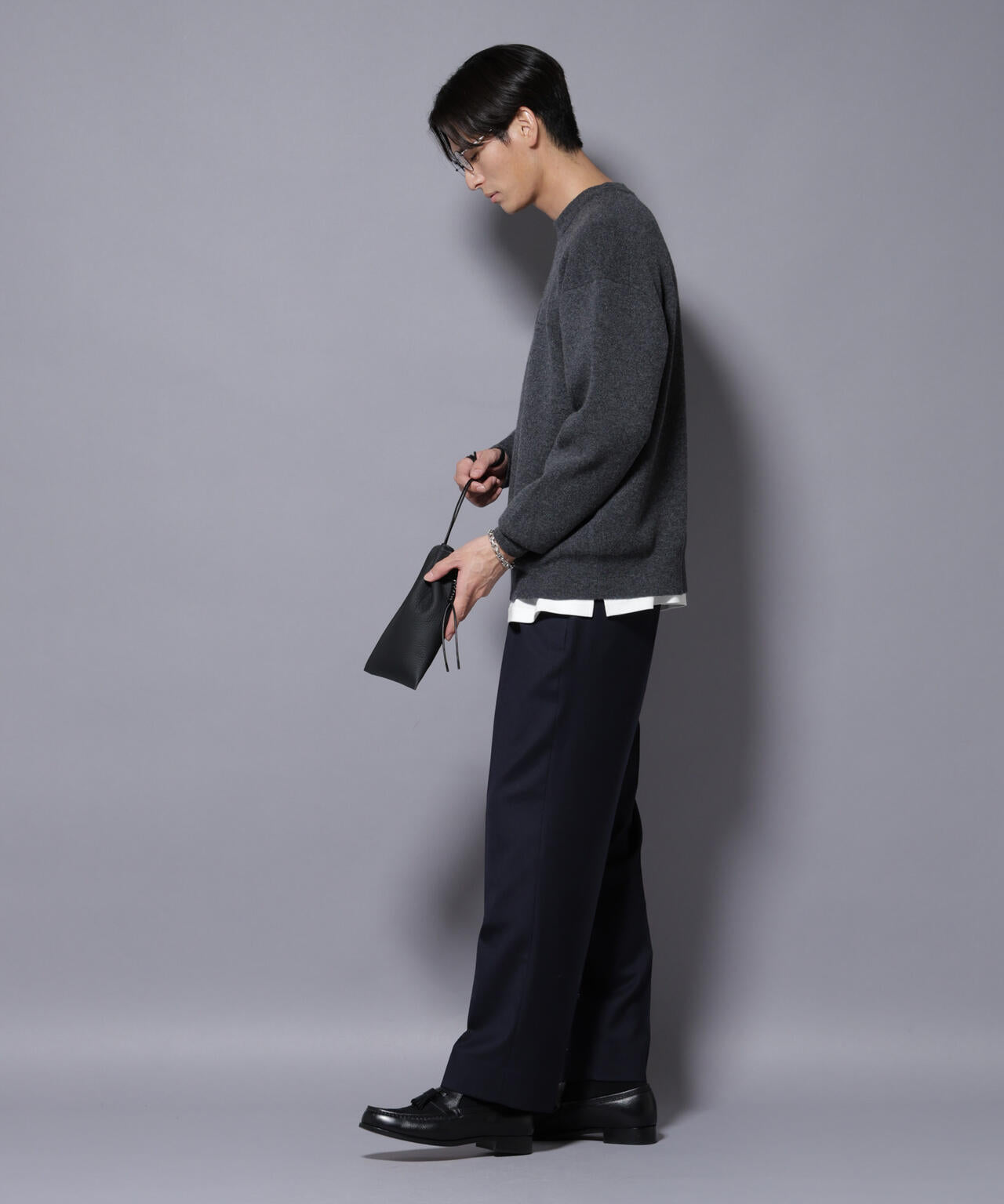 「N TROUSERS PREMIUM」RENU(R)洗えるサキソニーストレートパンツ 6685229208