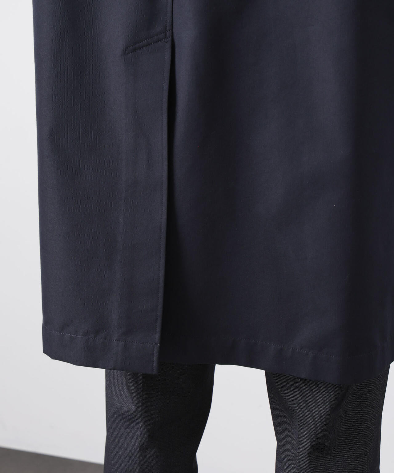 フーデッドステンカラーコート「WARP PRINT」ライニング 6686111202