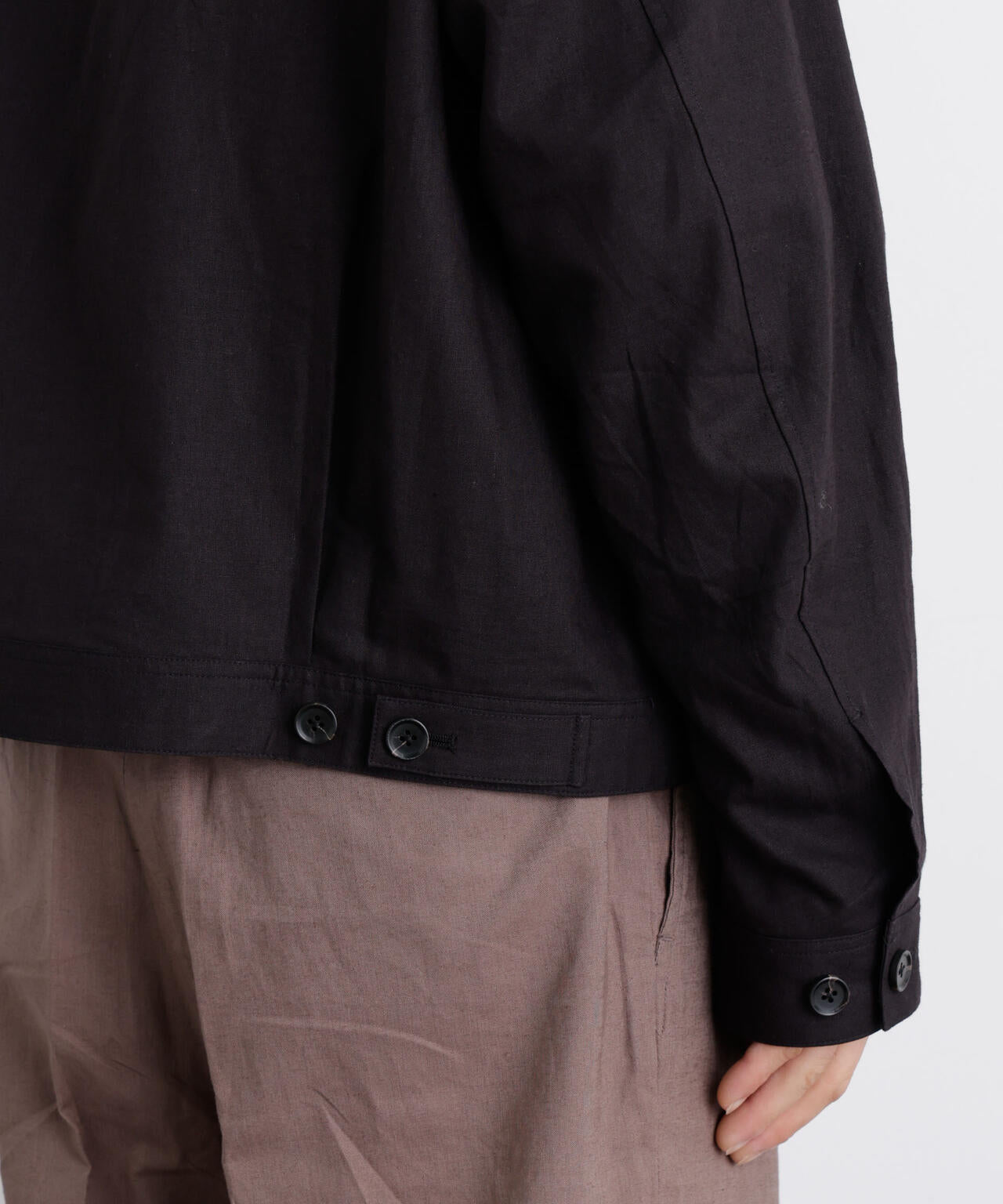 「FRENCH LINEN」リネンコットンシャツブルゾン 6686112202