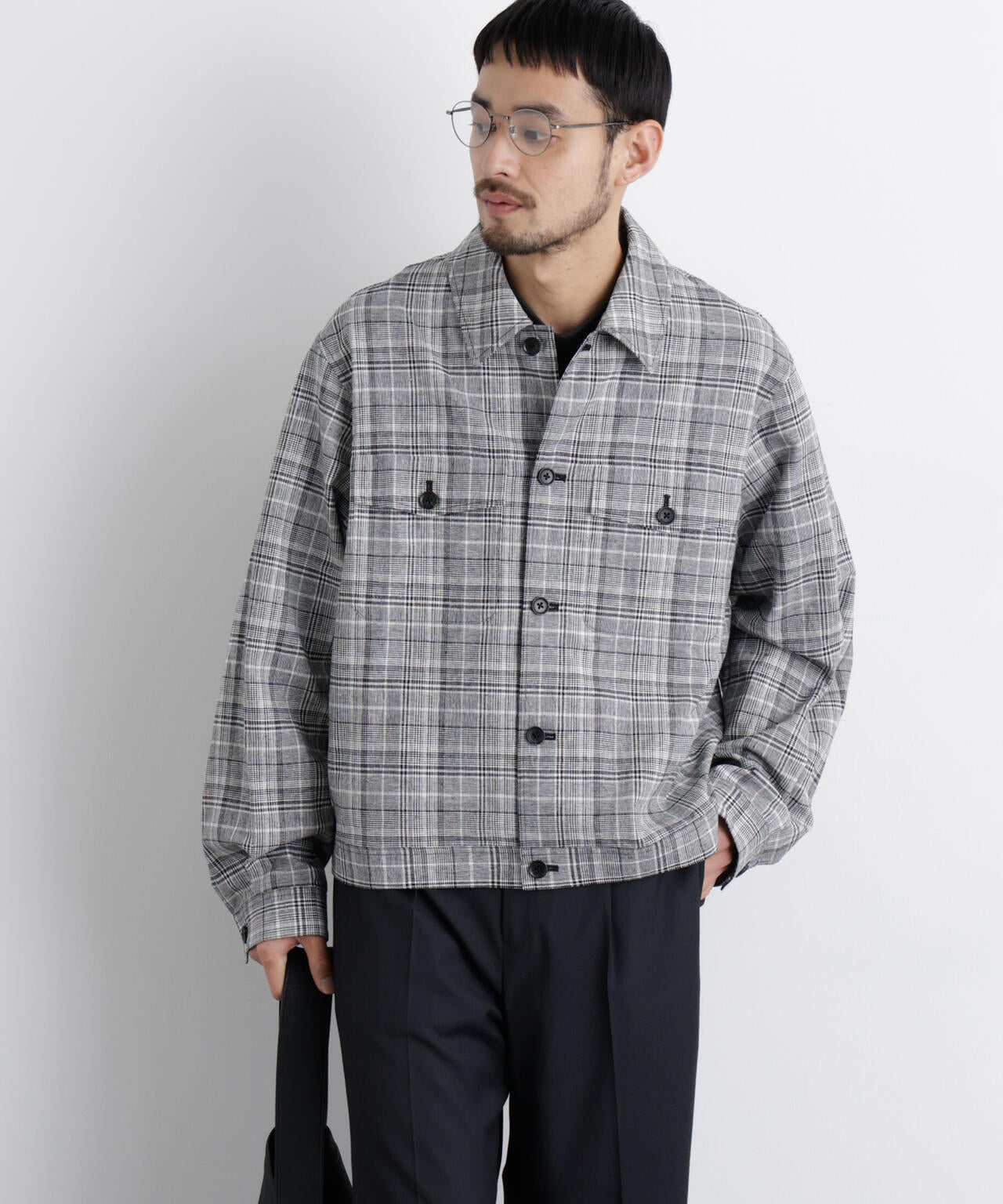 「FRENCH LINEN」リネンコットンシャツブルゾン 6686112202