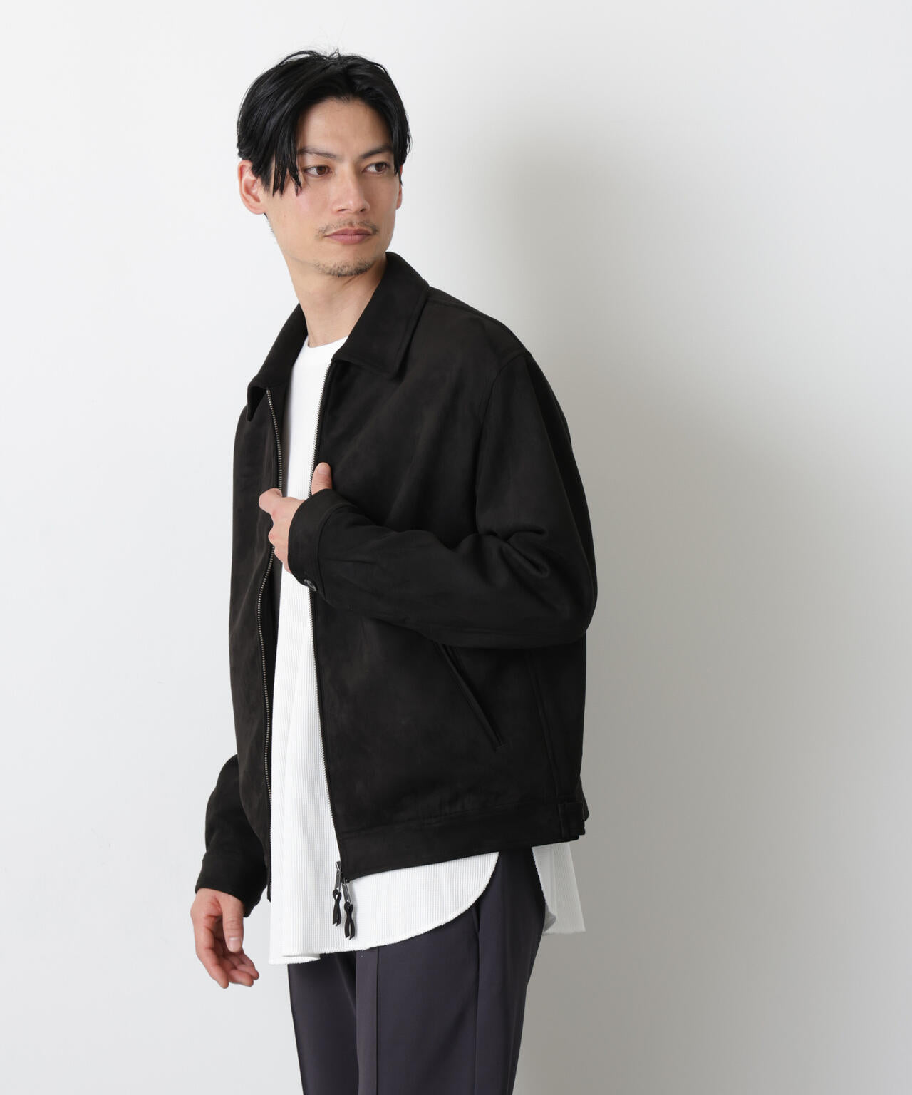 「モダンコンフォート」 フェイクスエードブルゾン 6686112209