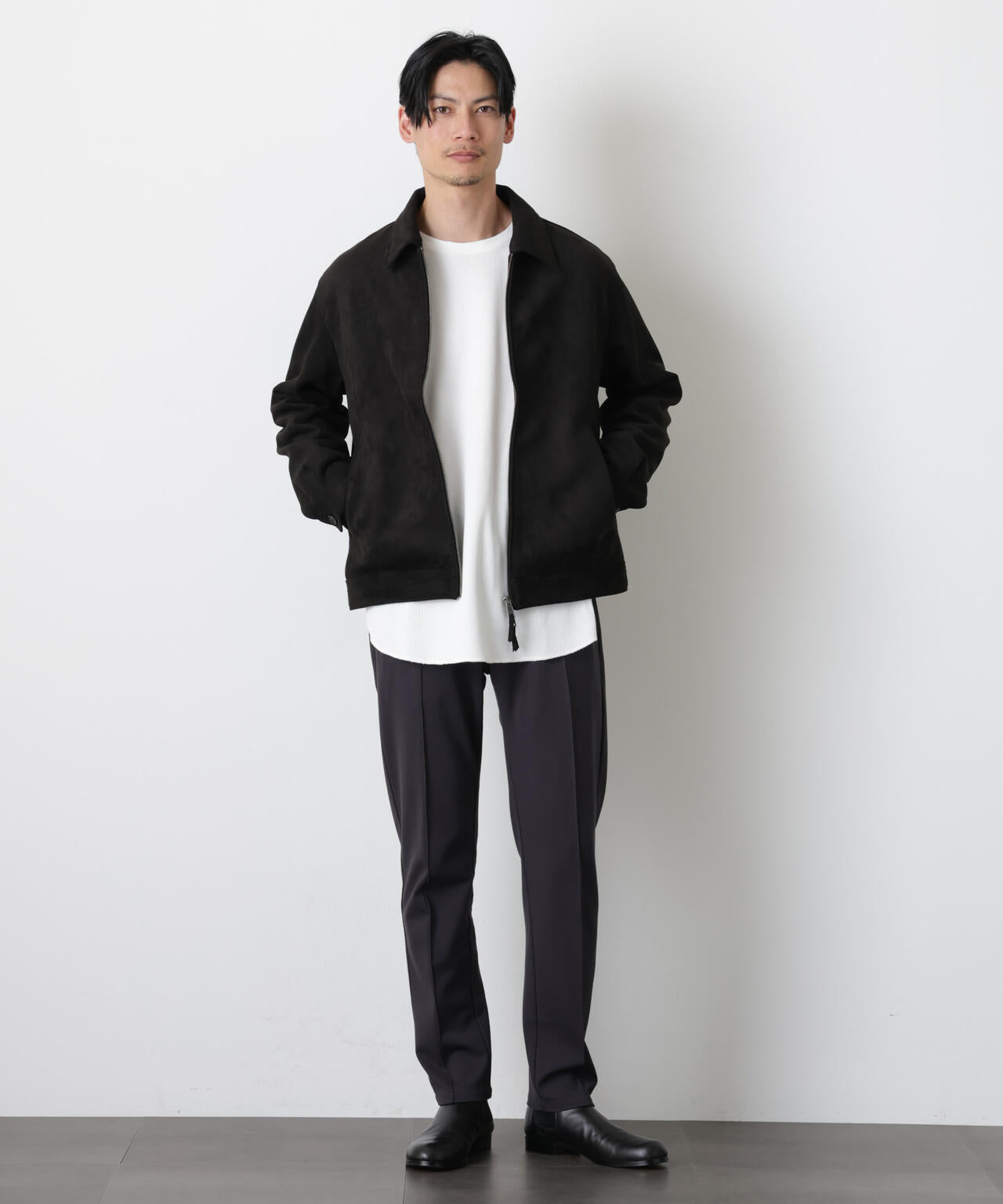 「モダンコンフォート」 フェイクスエードブルゾン 6686112209