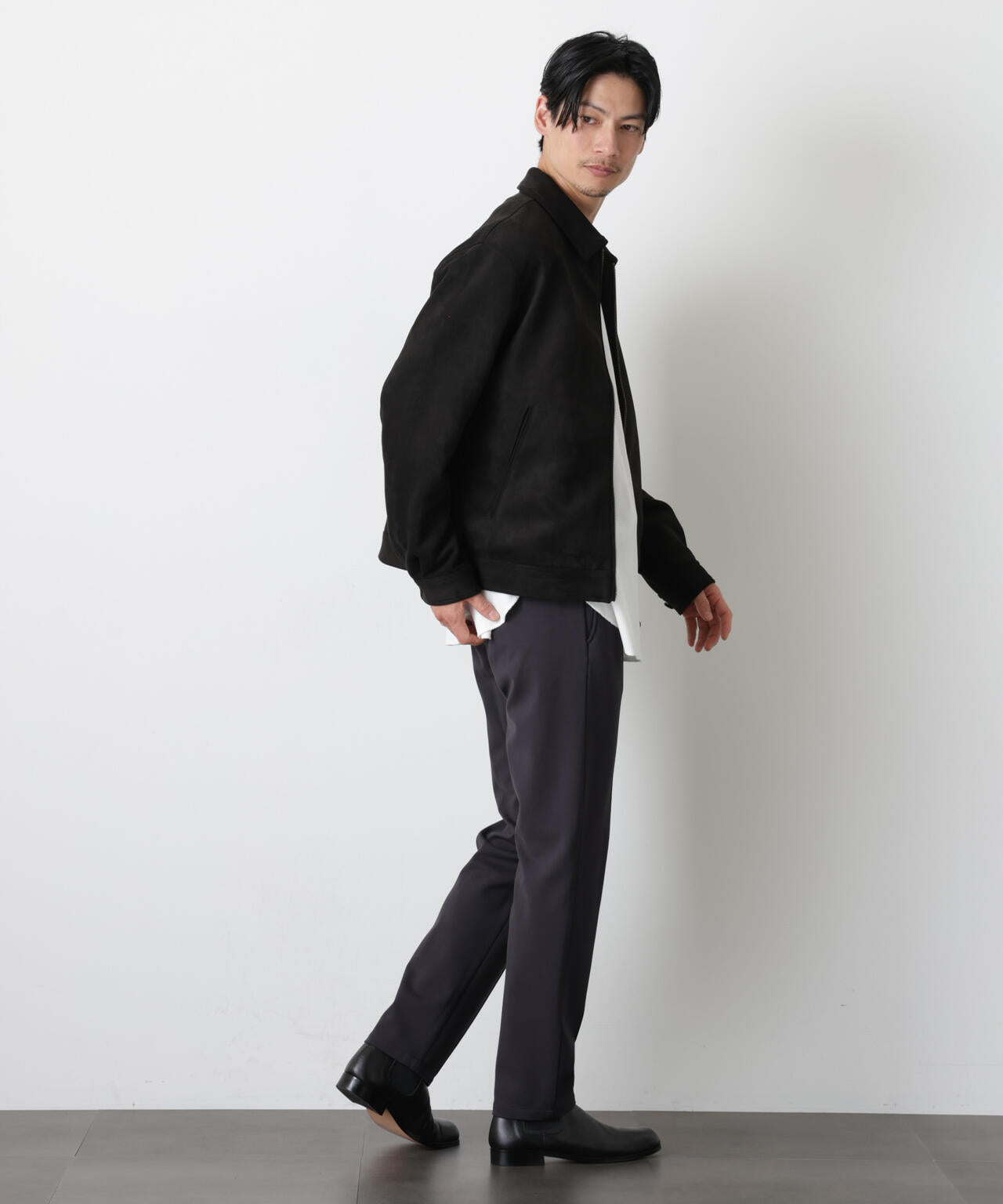 「モダンコンフォート」 フェイクスエードブルゾン 6686112209