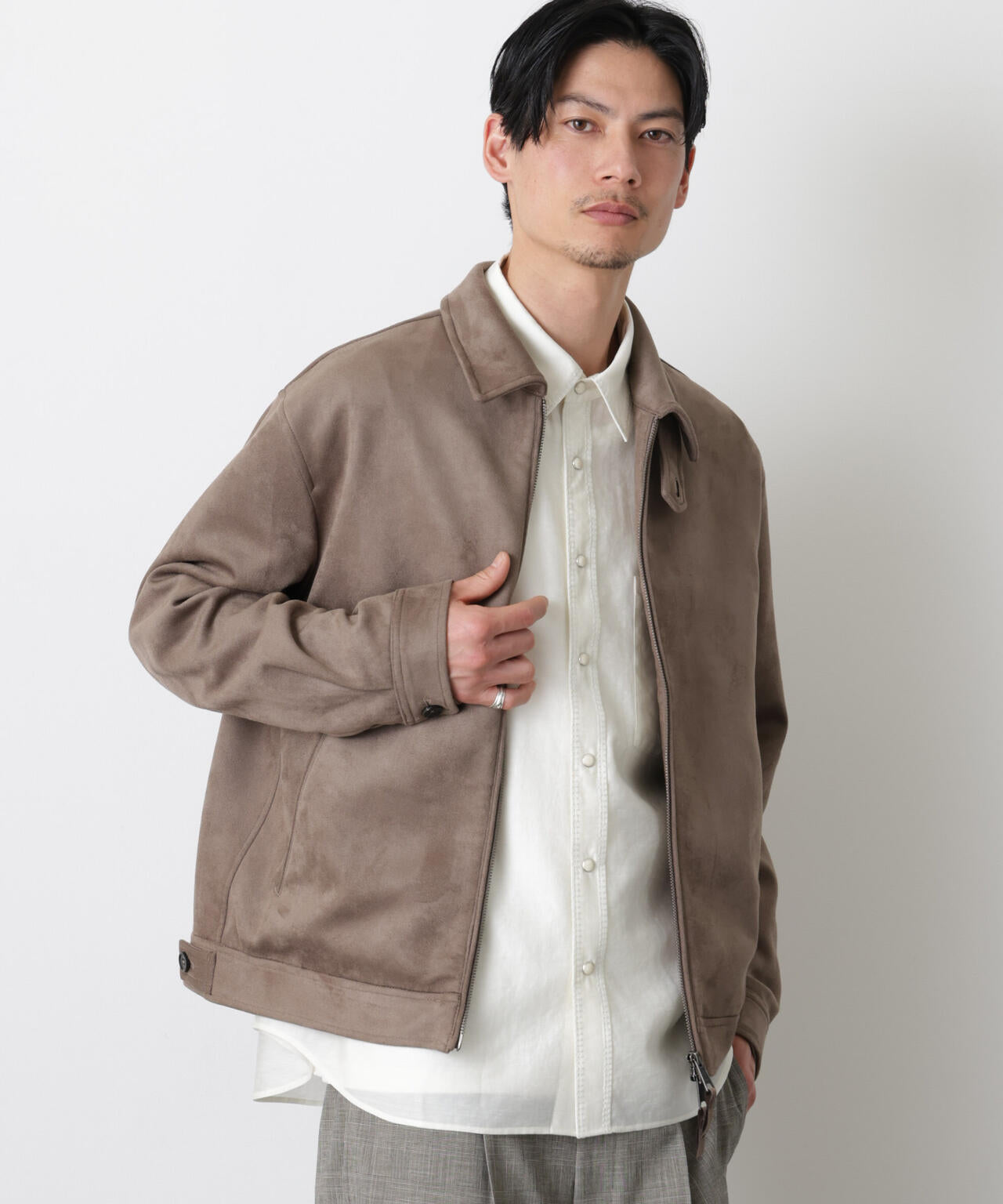 「モダンコンフォート」 フェイクスエードブルゾン 6686112209