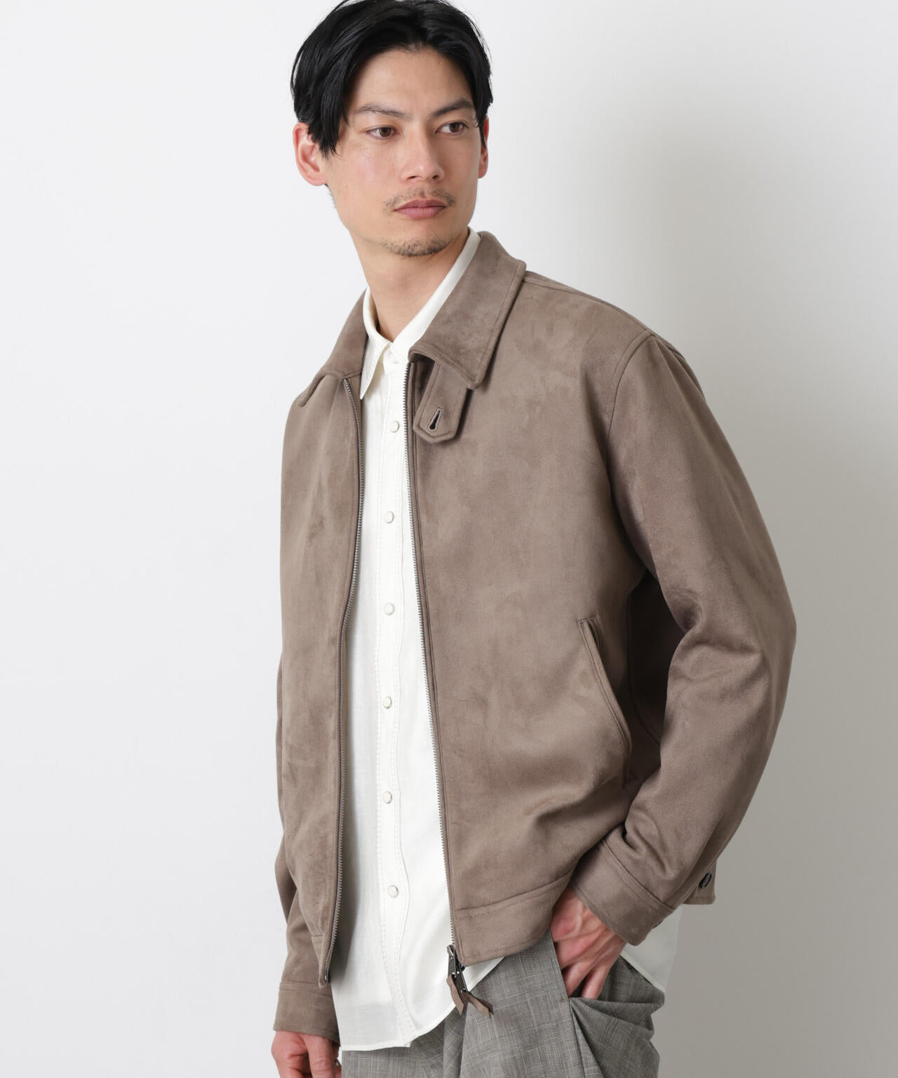 「モダンコンフォート」 フェイクスエードブルゾン 6686112209