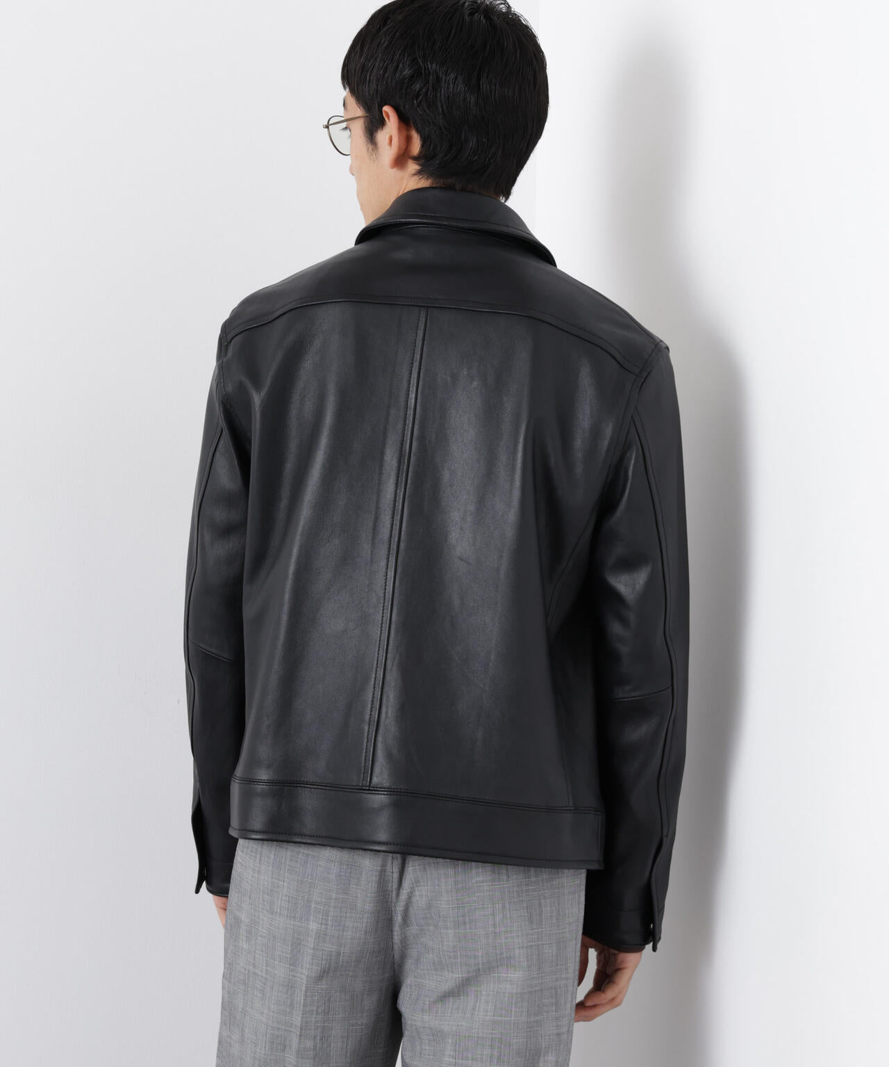 ラムナッパレザーライダースジャケット 6686113201