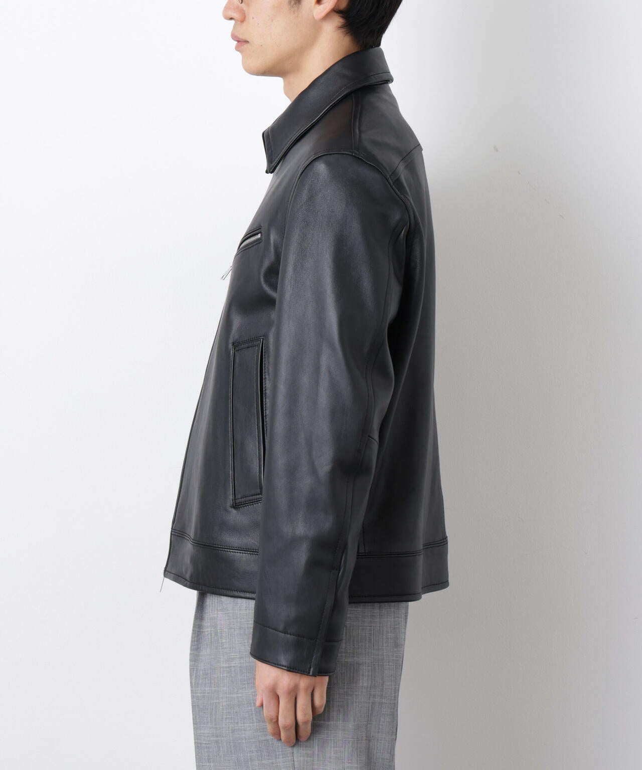 ラムナッパレザーライダースジャケット 6686113201