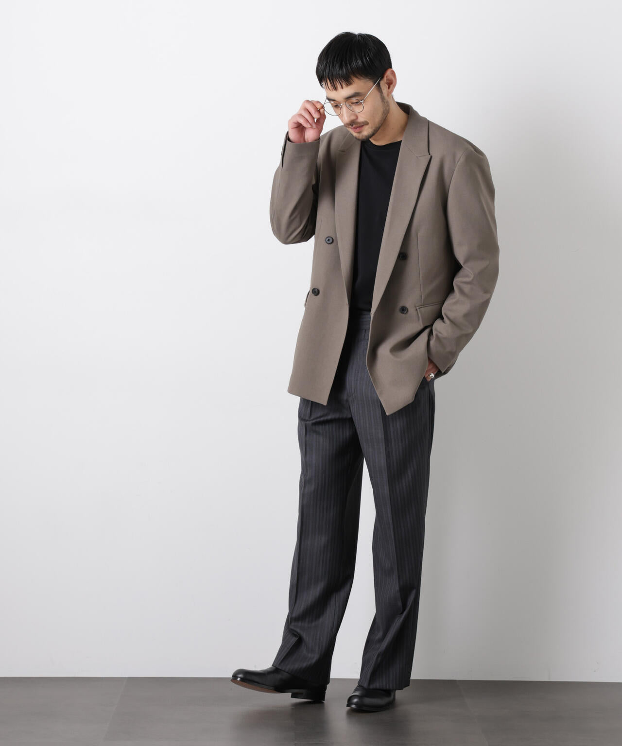 Reflax(R)オックスダブルブレストジャケット(セットアップ可) 6686116201